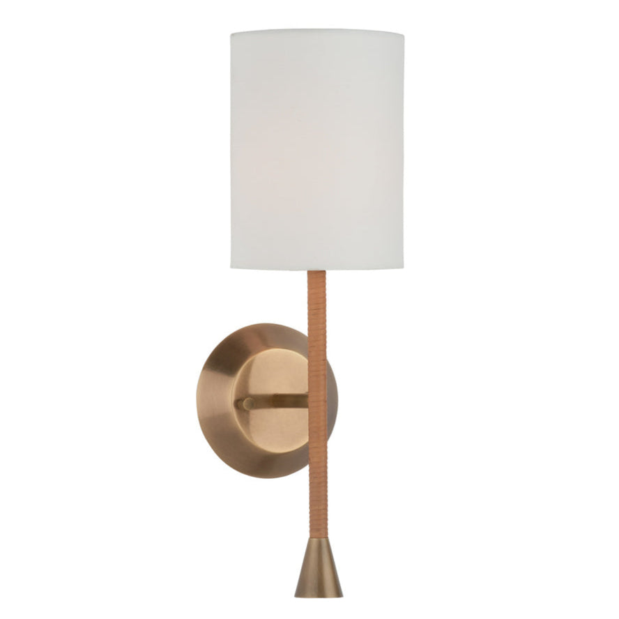Jaxson Wrapped Rattan Arm Wall Sconce