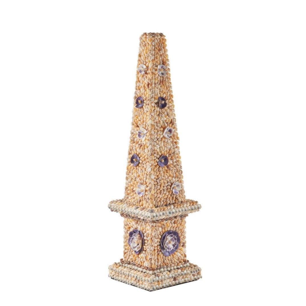 Coquillage Short Obelisk Decorative Sculpture