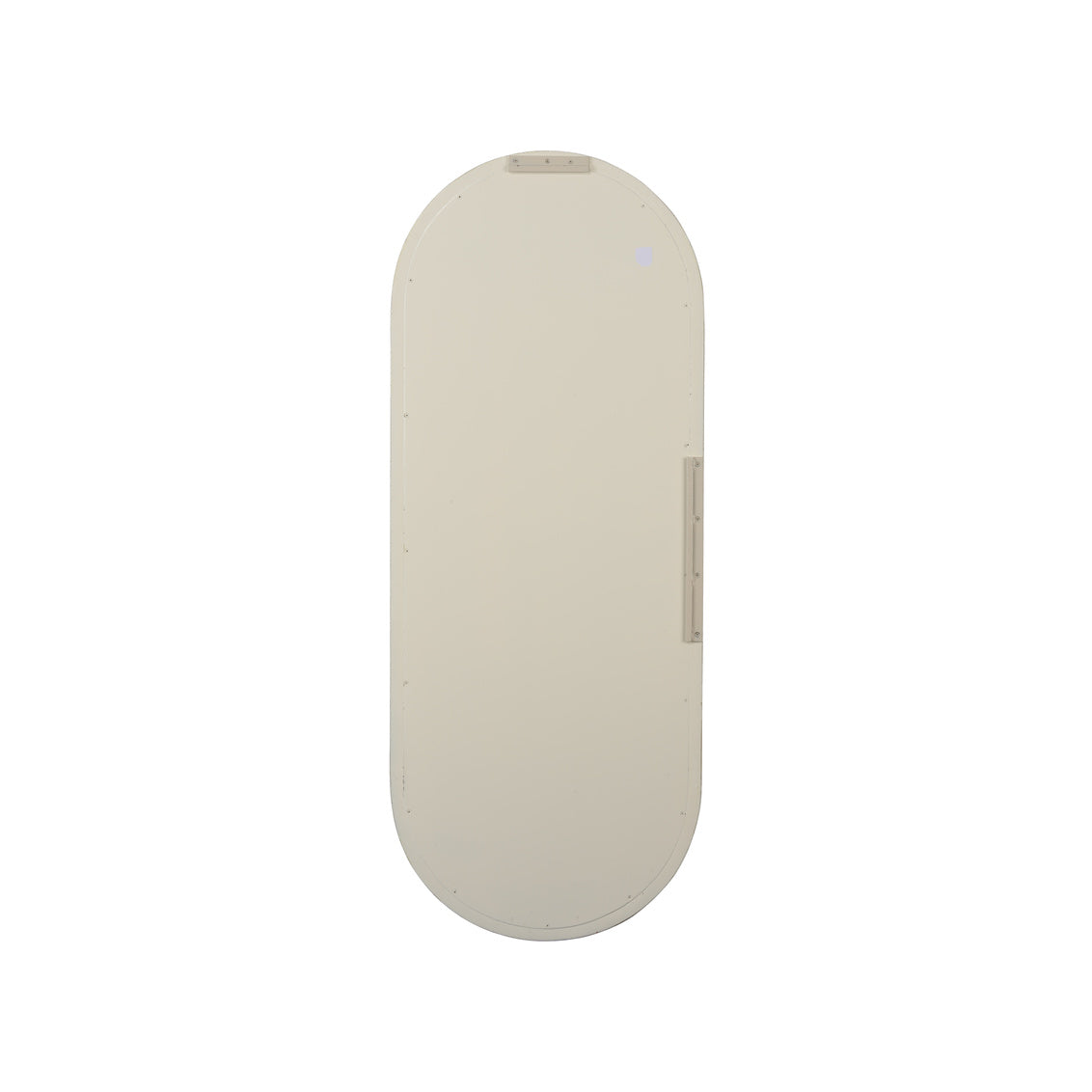 Oval Leather Warp Frame Wall Mirror