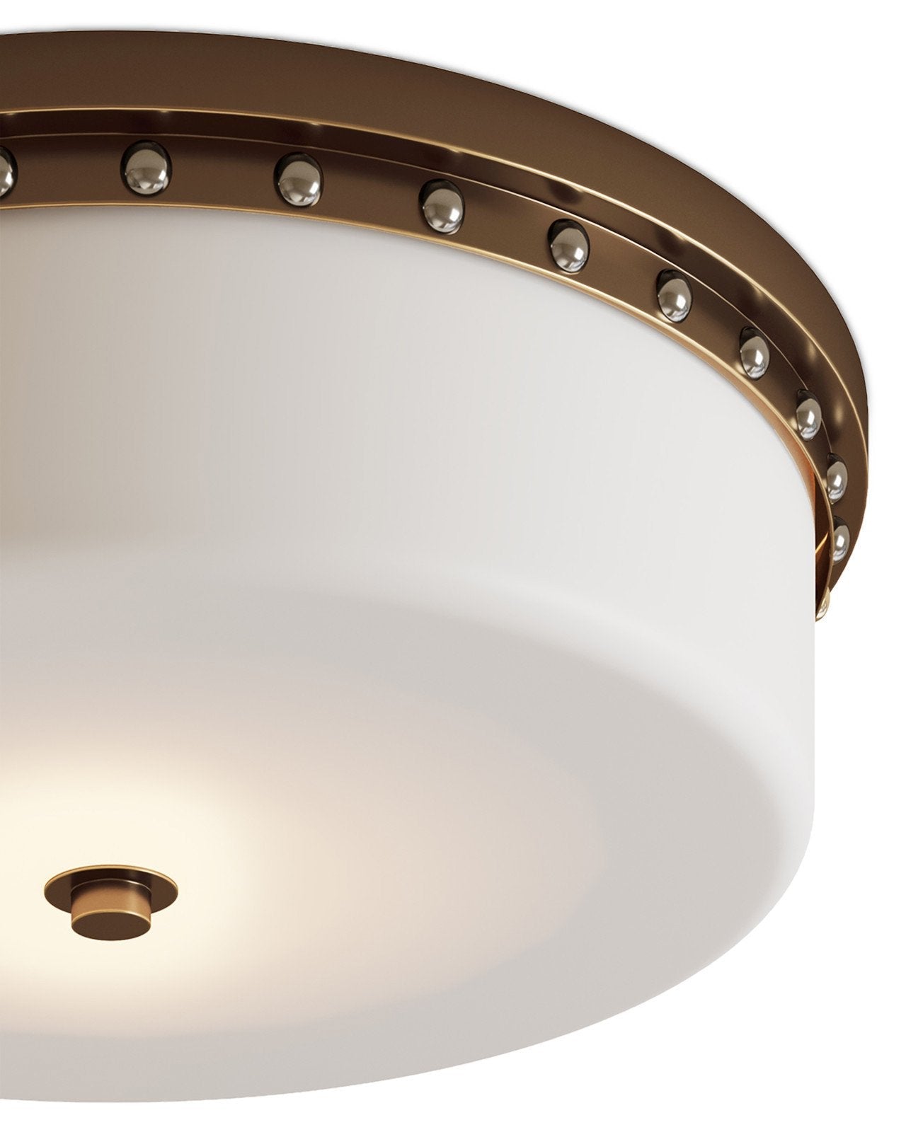 Barnabe Brass Finish Flush Mount-Flush Mounts-Currey & Co-LOOMLAN