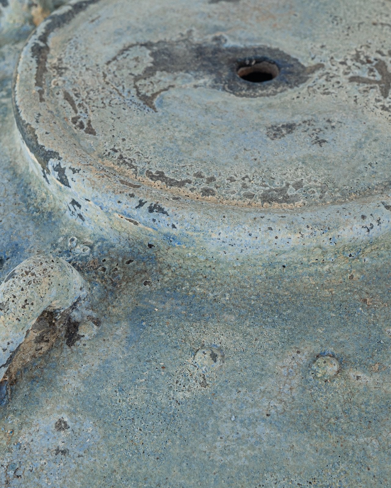 Catania Antique Blue Drip Terracotta Table Lamp