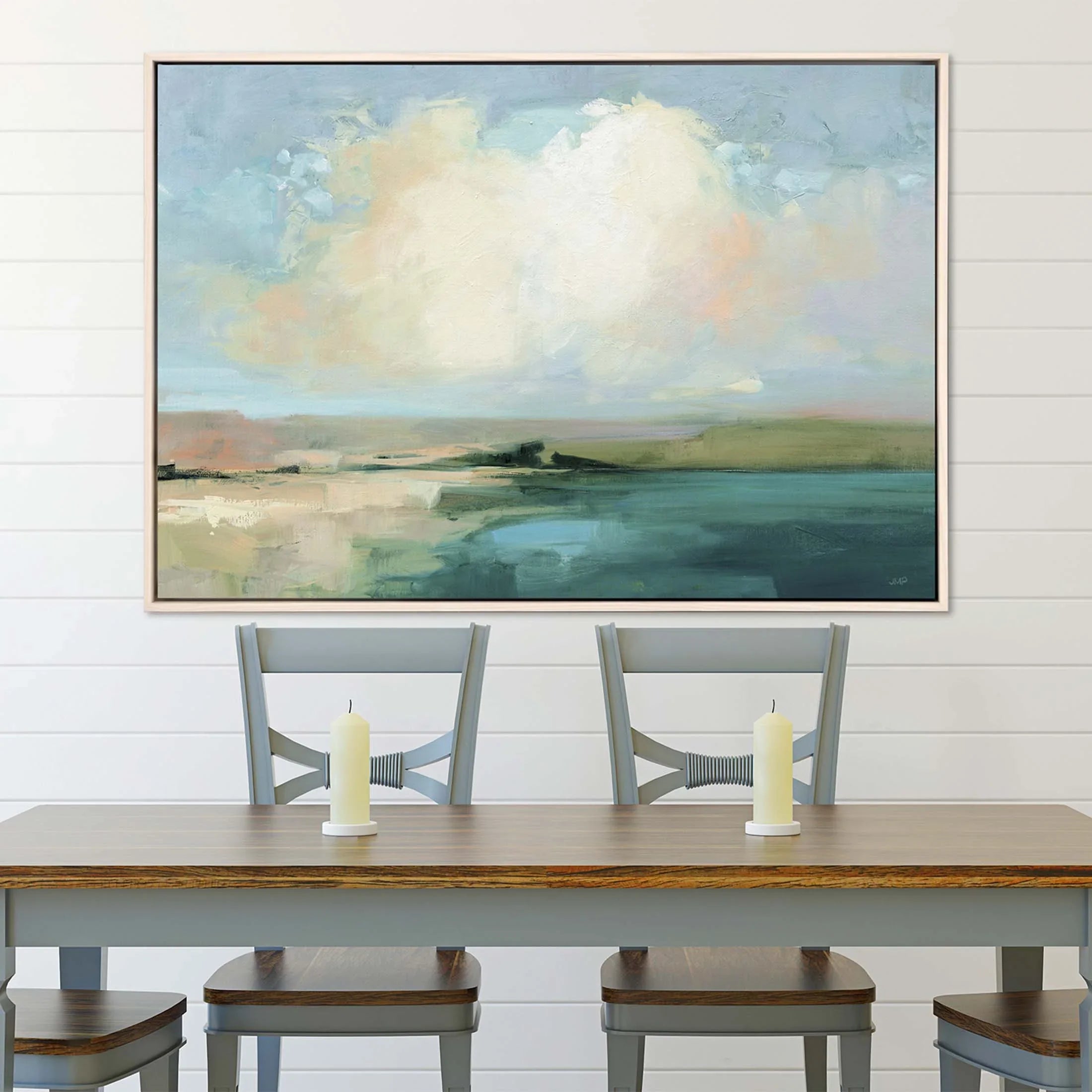 Coastal Sky Wood Frame Canvas Art