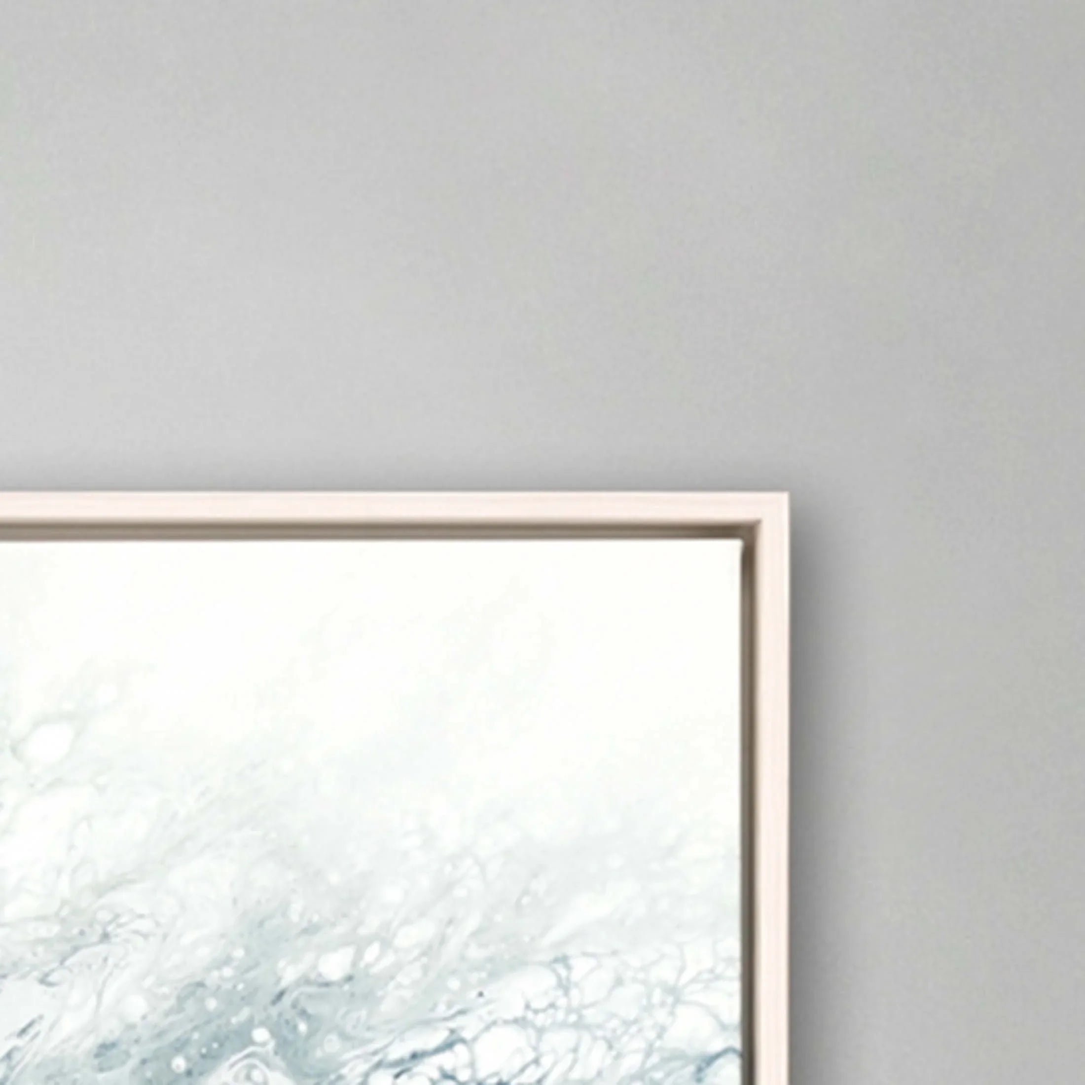Aveta Wood Frame Blue Canvas Art