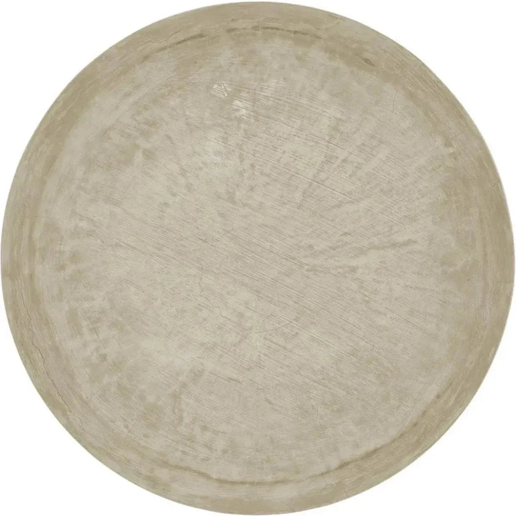 14 in. Faux Bois Concrete & Iron Grey Bird Bath - LOOMLAN - Currey & Co - Statues & Sculptures