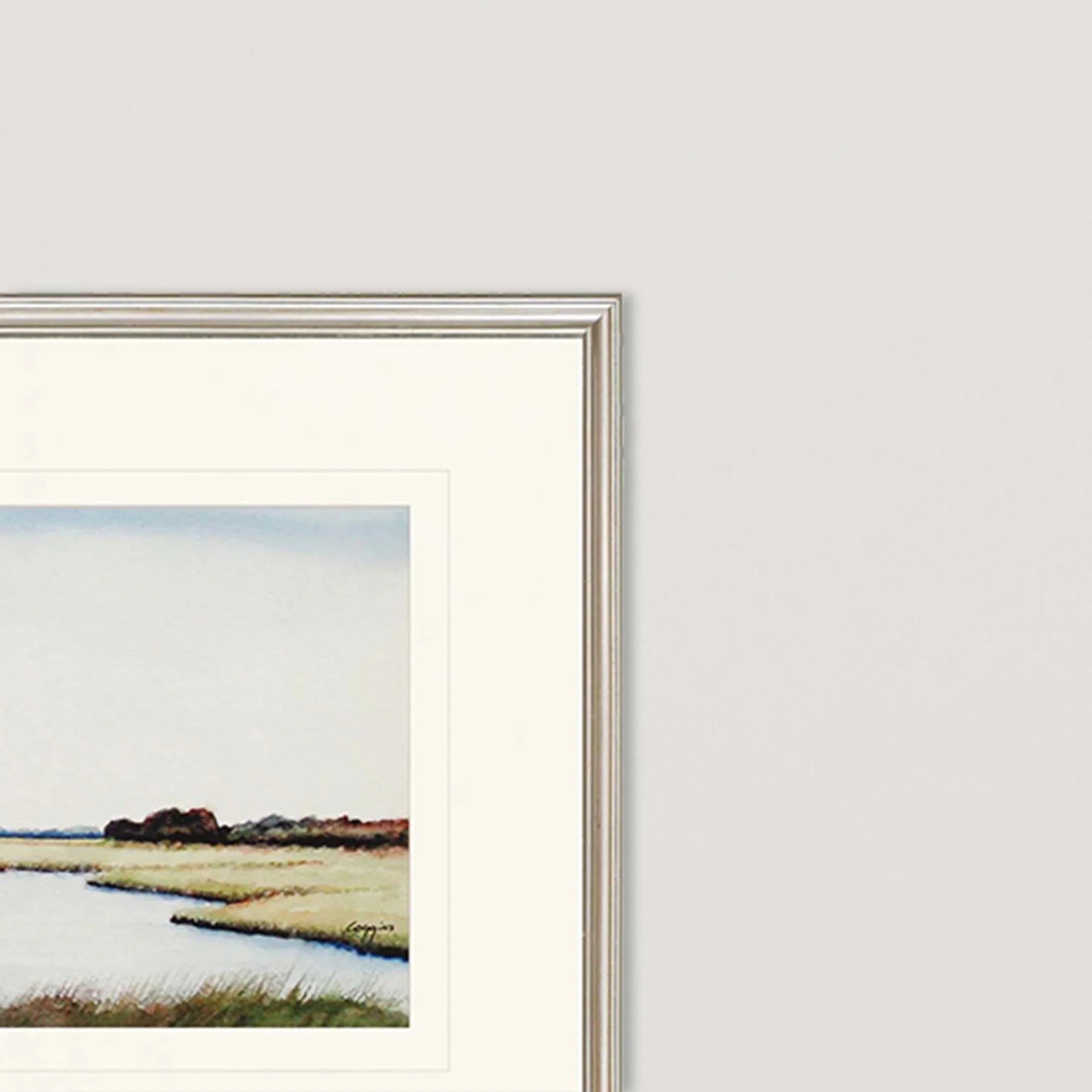 Marshlands I Wood Frame Blue Canvas Art 2PC