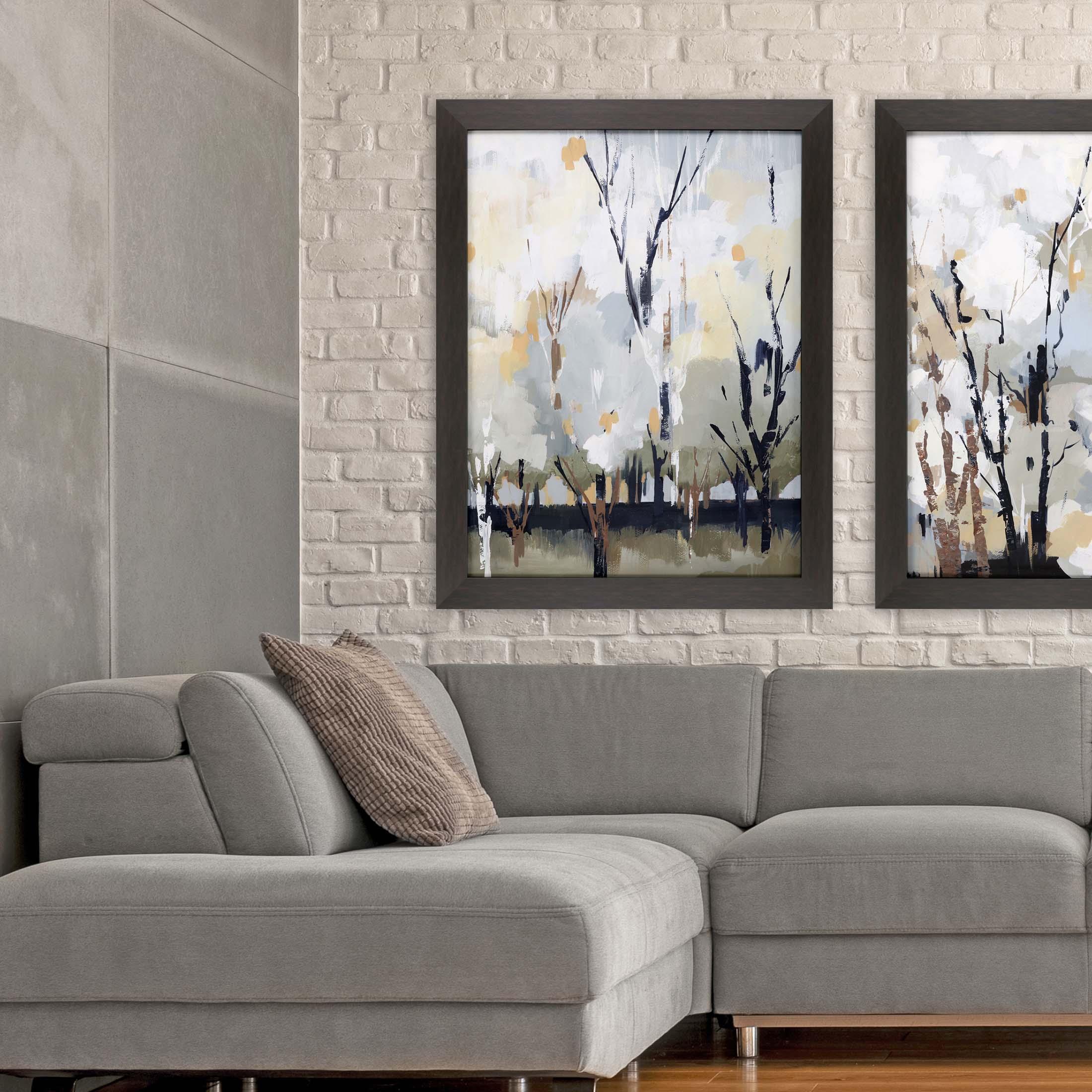 Silversong Birch White Canvas Art