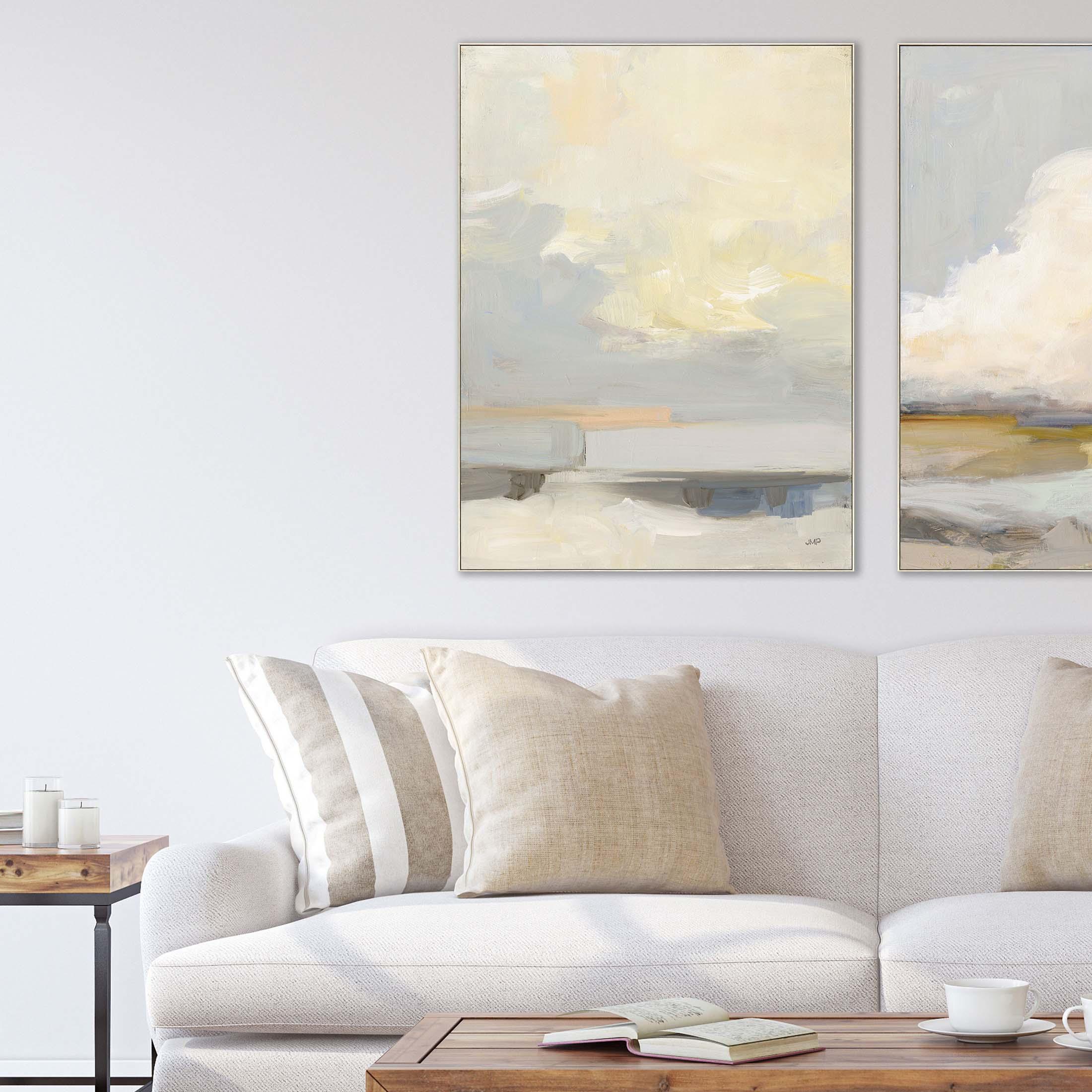 Where Land Meets Sky Blue Canvas Art