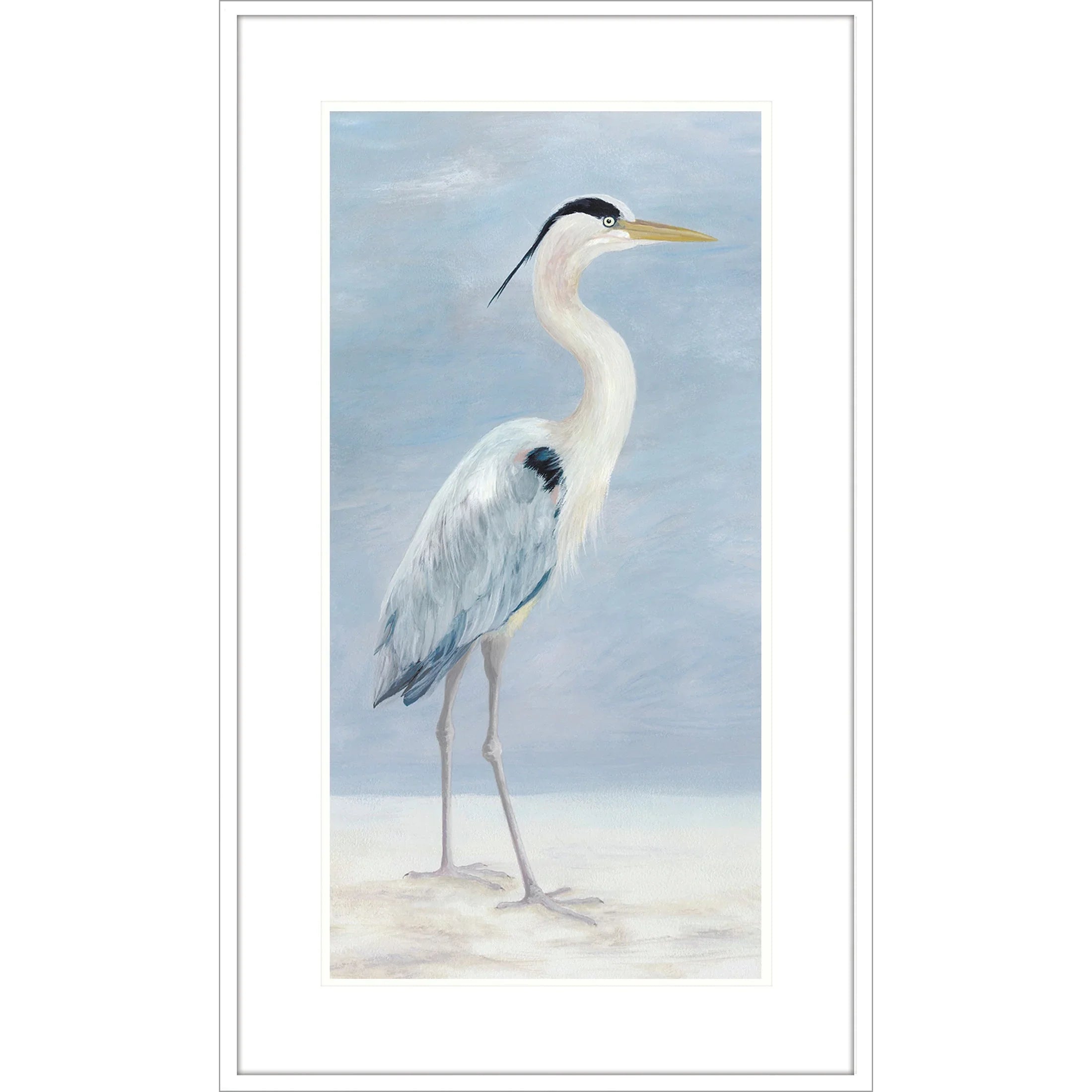 Coastal Calm Wood Frame Blue Canvas Art