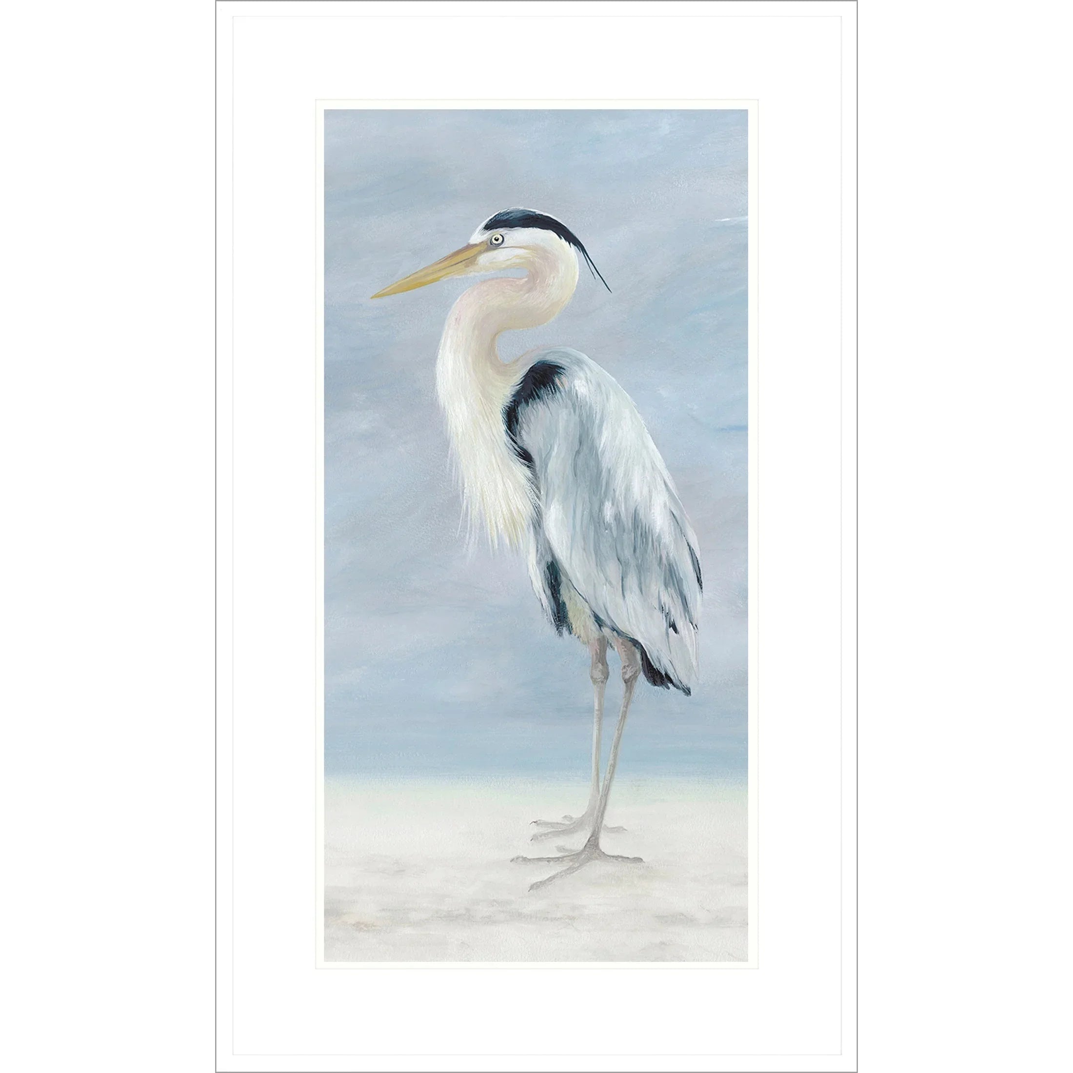 Coastal Calm Wood Frame Blue Canvas Art