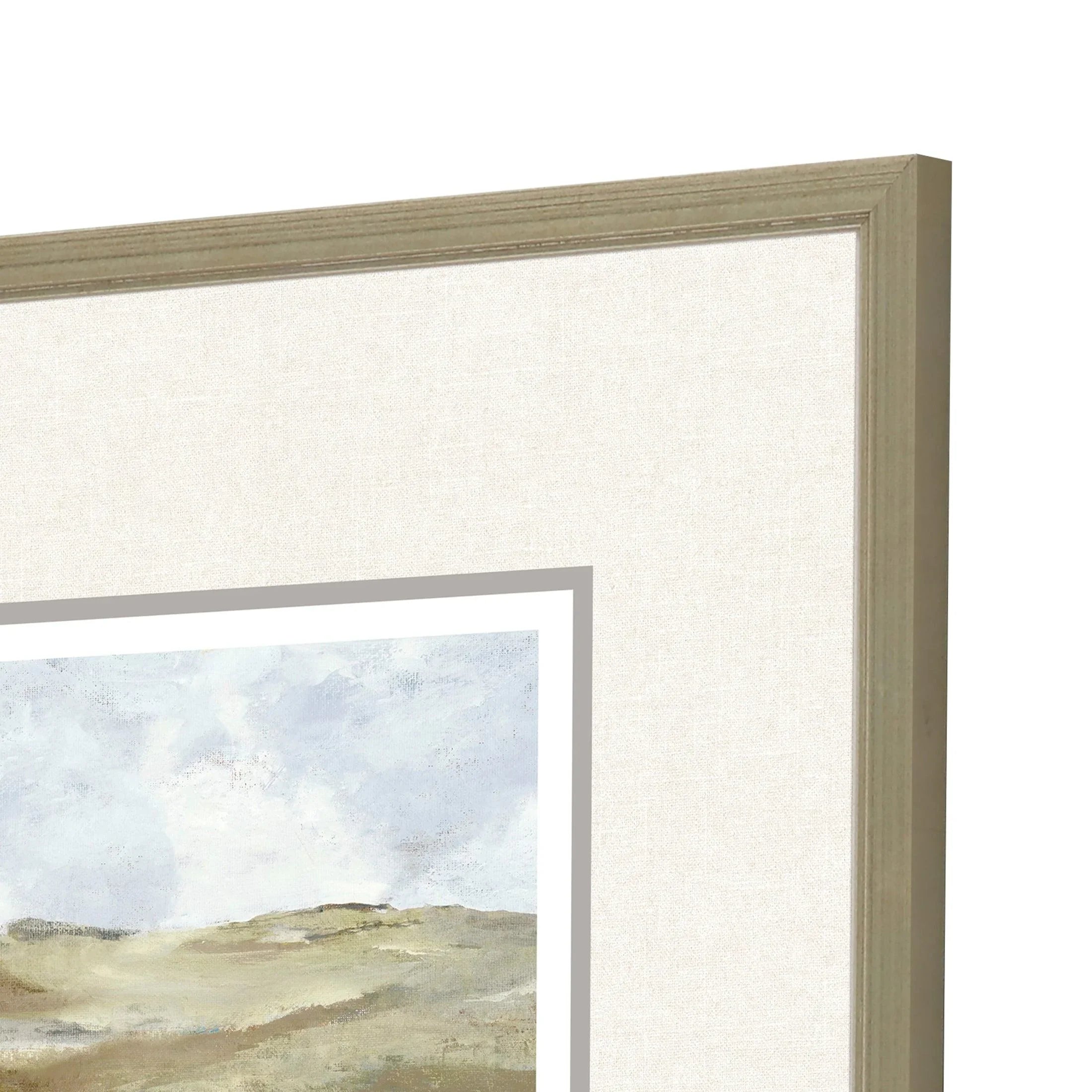 Afternoon Wood Frame Green Canvas Art 4PC
