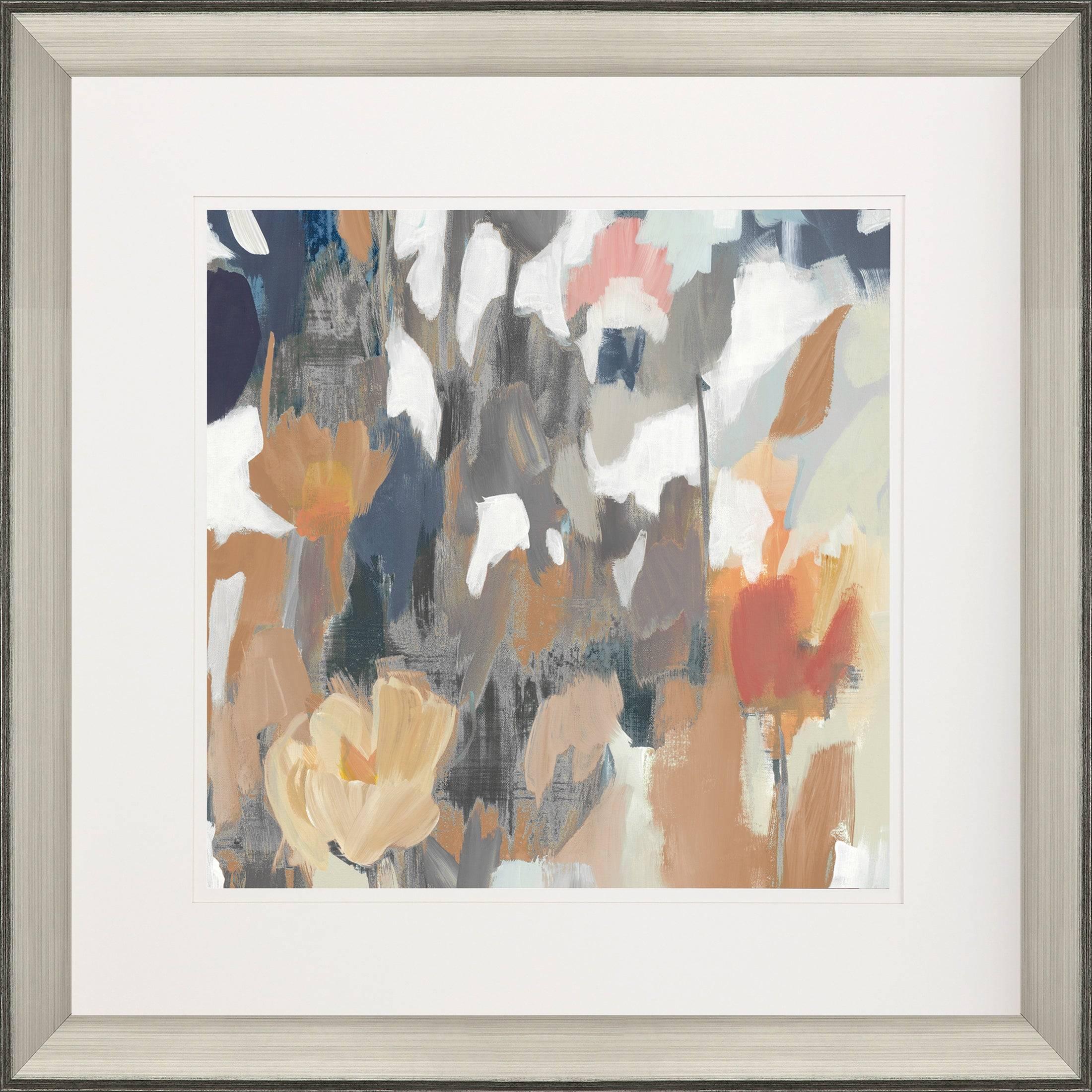 Corner Flower Stand Blue Canvas Art