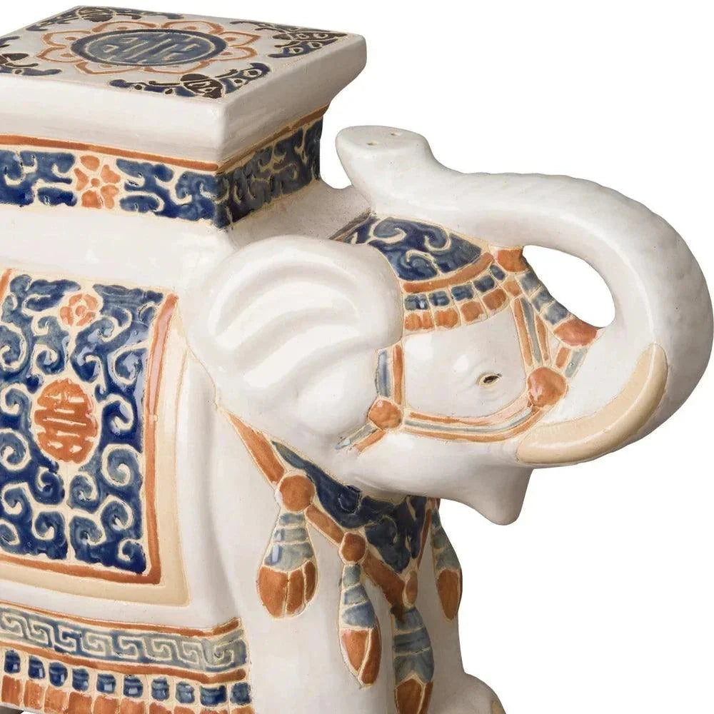 Emissary 17 in. Elephant Outdoor Garden Stool