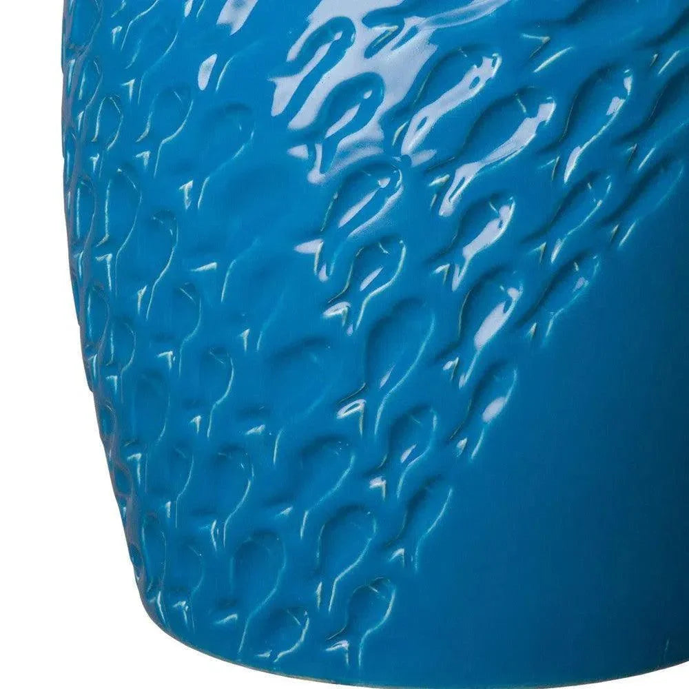 17 in. Fish Ceramic Outdoor Garden Stool-Garden Stools-Emissary-LOOMLAN