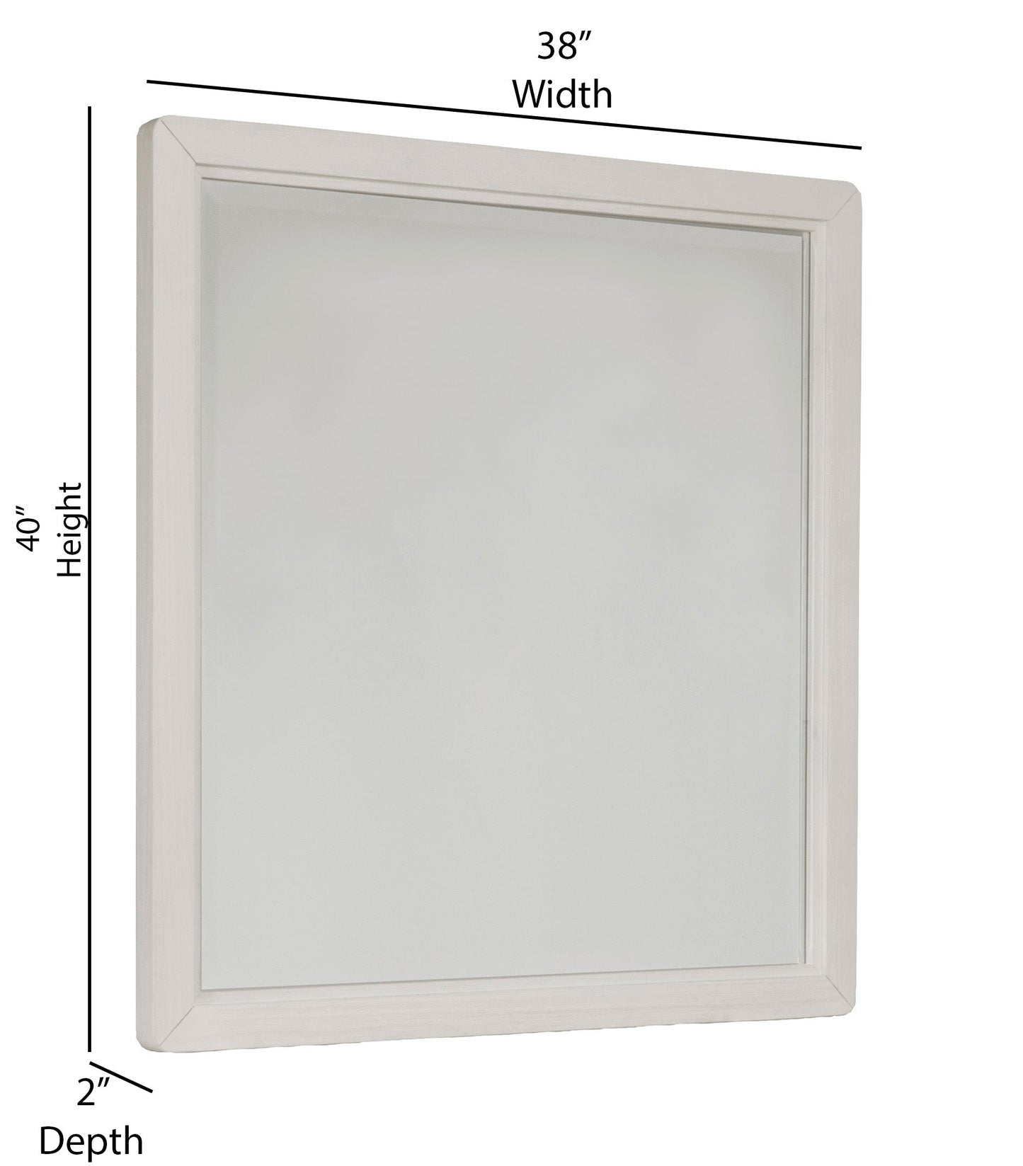 Abaco Wood Frame White Wall Mirror