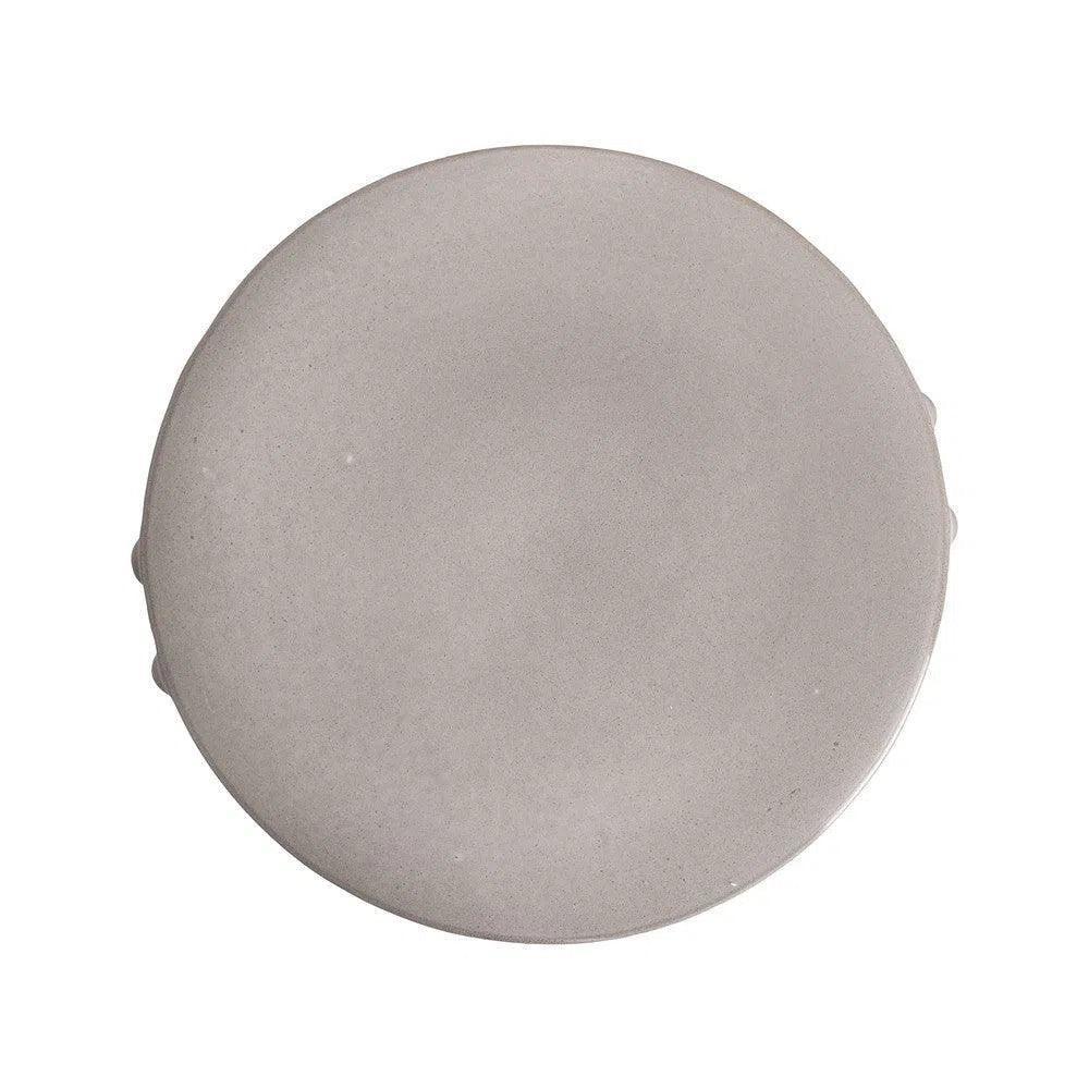 18 in. Dolly Tub Gray Ceramic Outdoor Garden Stool-Garden Stools-Emissary-LOOMLAN