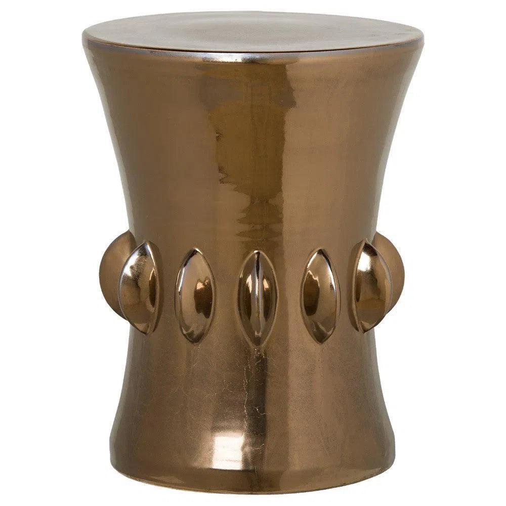 18 in. Jewel Ceramic Outdoor Garden Stool-Garden Stools-Emissary-LOOMLAN