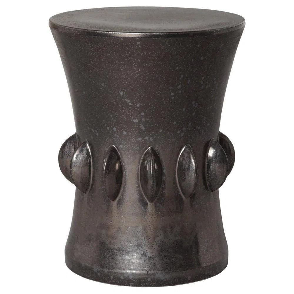 18 in. Jewel Ceramic Outdoor Garden Stool-Garden Stools-Emissary-LOOMLAN