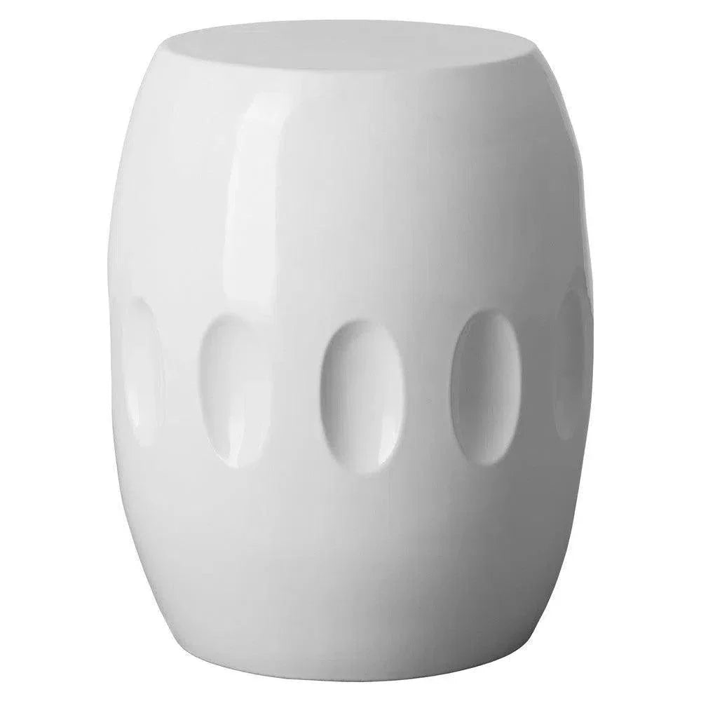 18 in. Orion Ceramic Outdoor Garden Stool-Garden Stools-Emissary-LOOMLAN