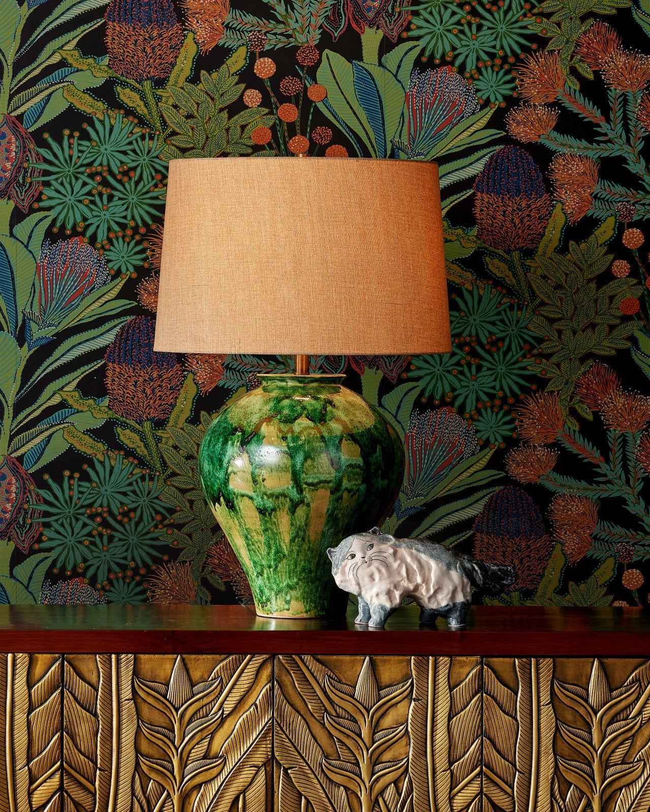 Blarney Green Porcelain Table Lamp