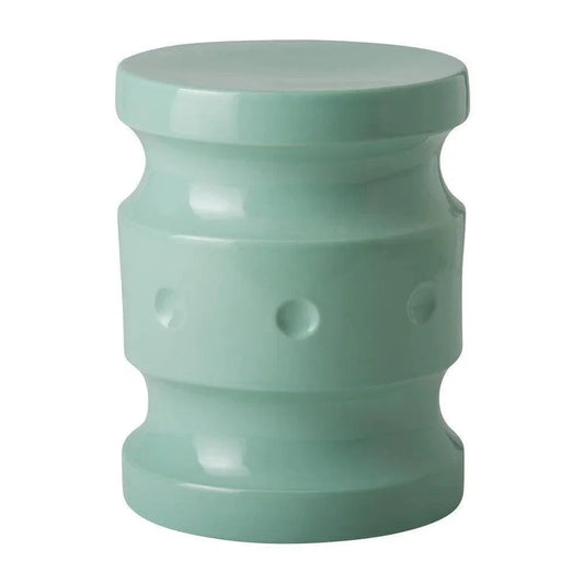19 in. Spindle Outdoor Decorative Garden Stool-Garden Stools-Emissary-Light Teal-LOOMLAN