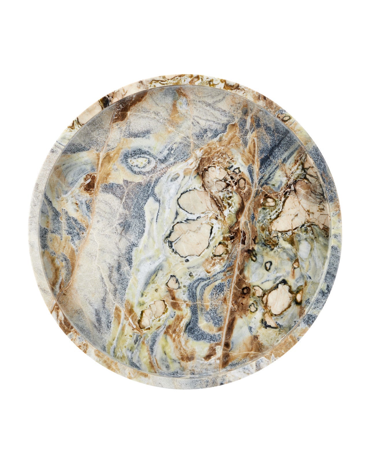 Freya Floral Jade Marble Decorative Tray