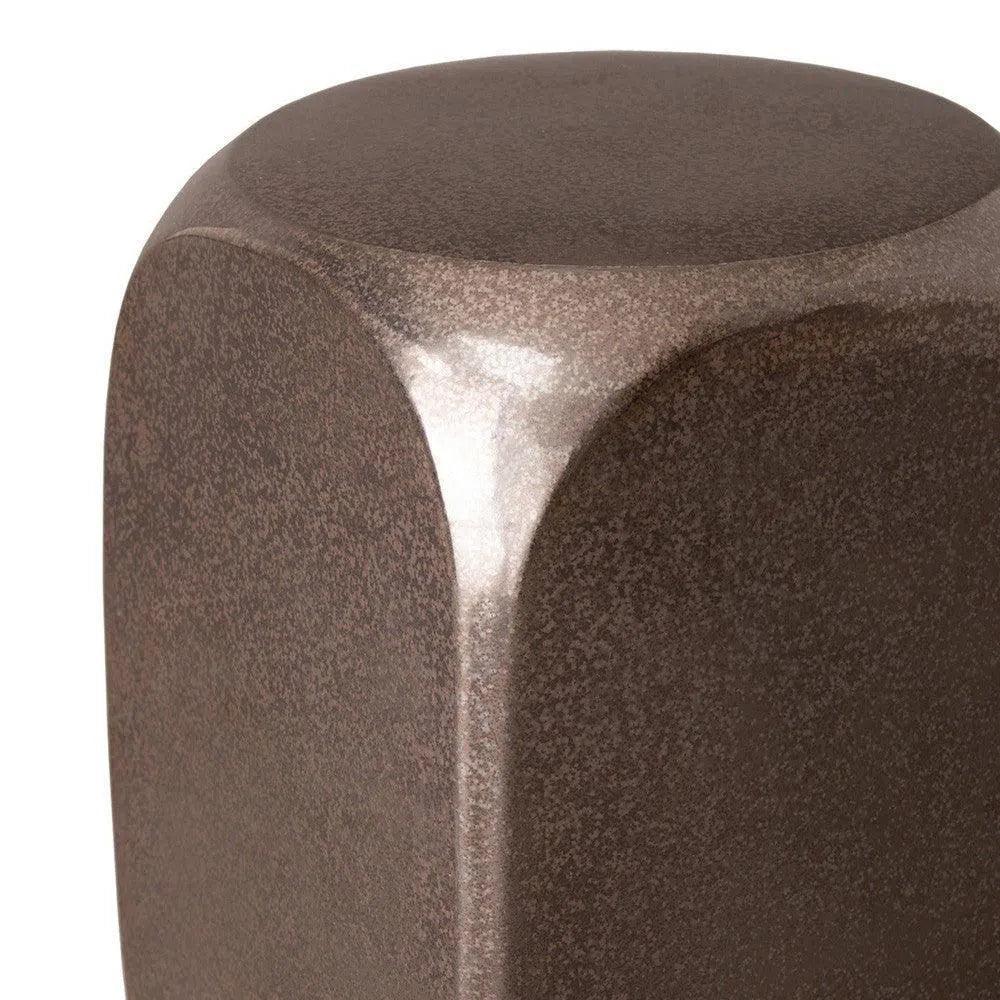 22 in. Dice Ceramic Outdoor Garden Stool-Garden Stools-Emissary-LOOMLAN