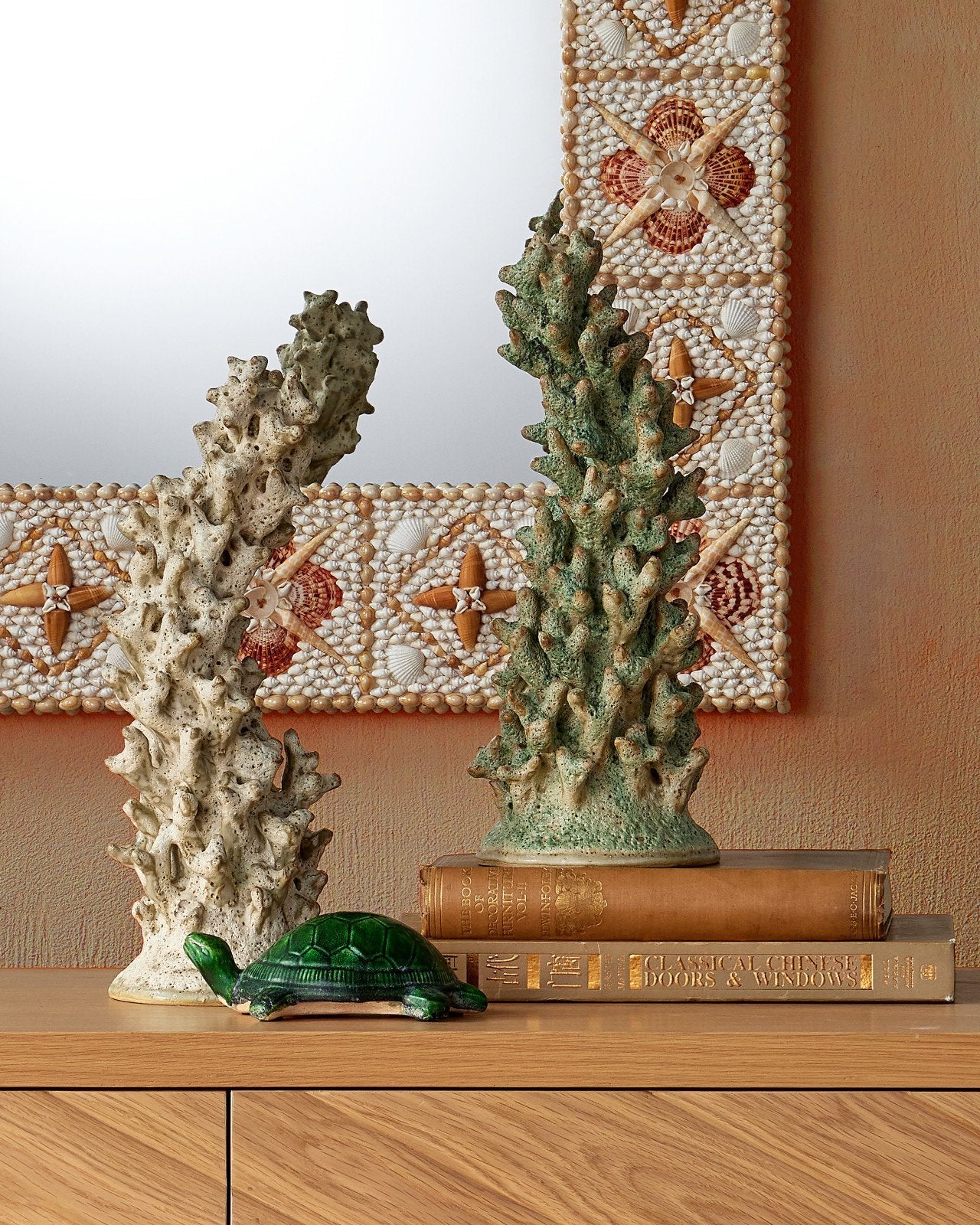 Staghorn Ceramic Coral Decorative Sculpture