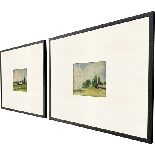 In the Meadows Wood Frame Green Canvas Art 2PC