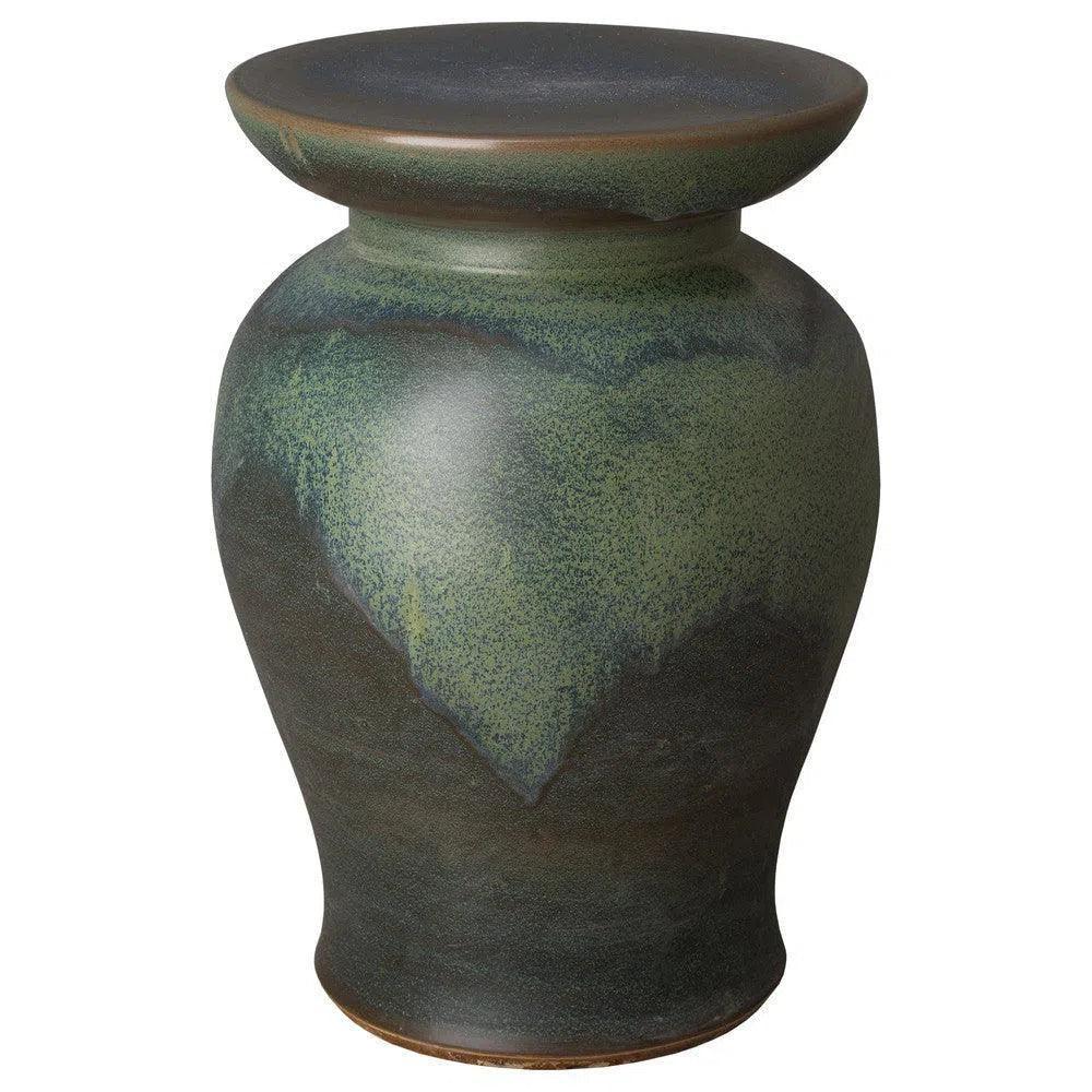 23 in. Ceramic Outdoor Garden Stool-Garden Stools-Emissary-LOOMLAN