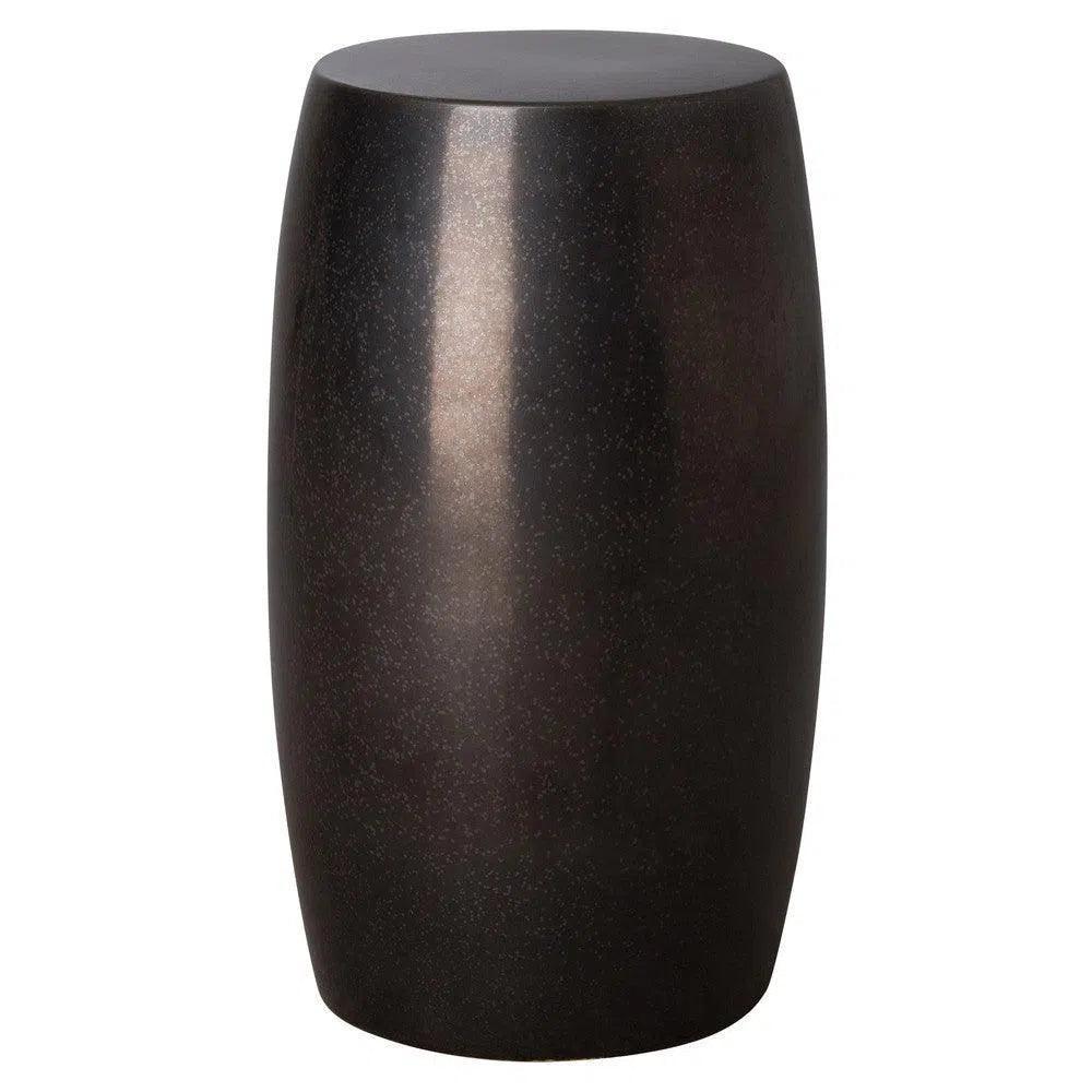 25.5 in. Tall Outdoor Decorative Garden Stool-Garden Stools-Emissary-Gunmetal-LOOMLAN