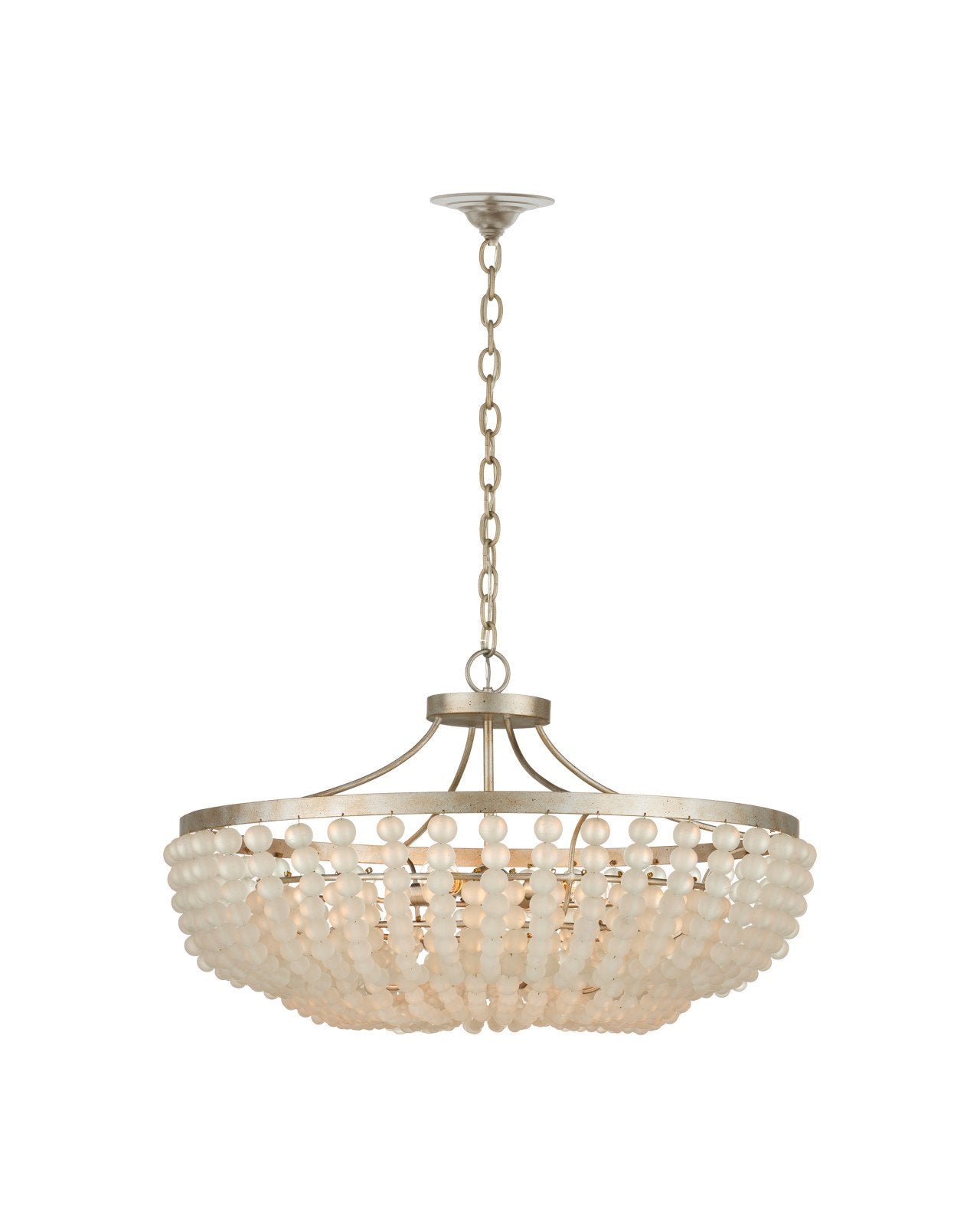 Chanteuse Iron Frame Semi-Flush Mount-Flush Mounts-Currey & Co-LOOMLAN