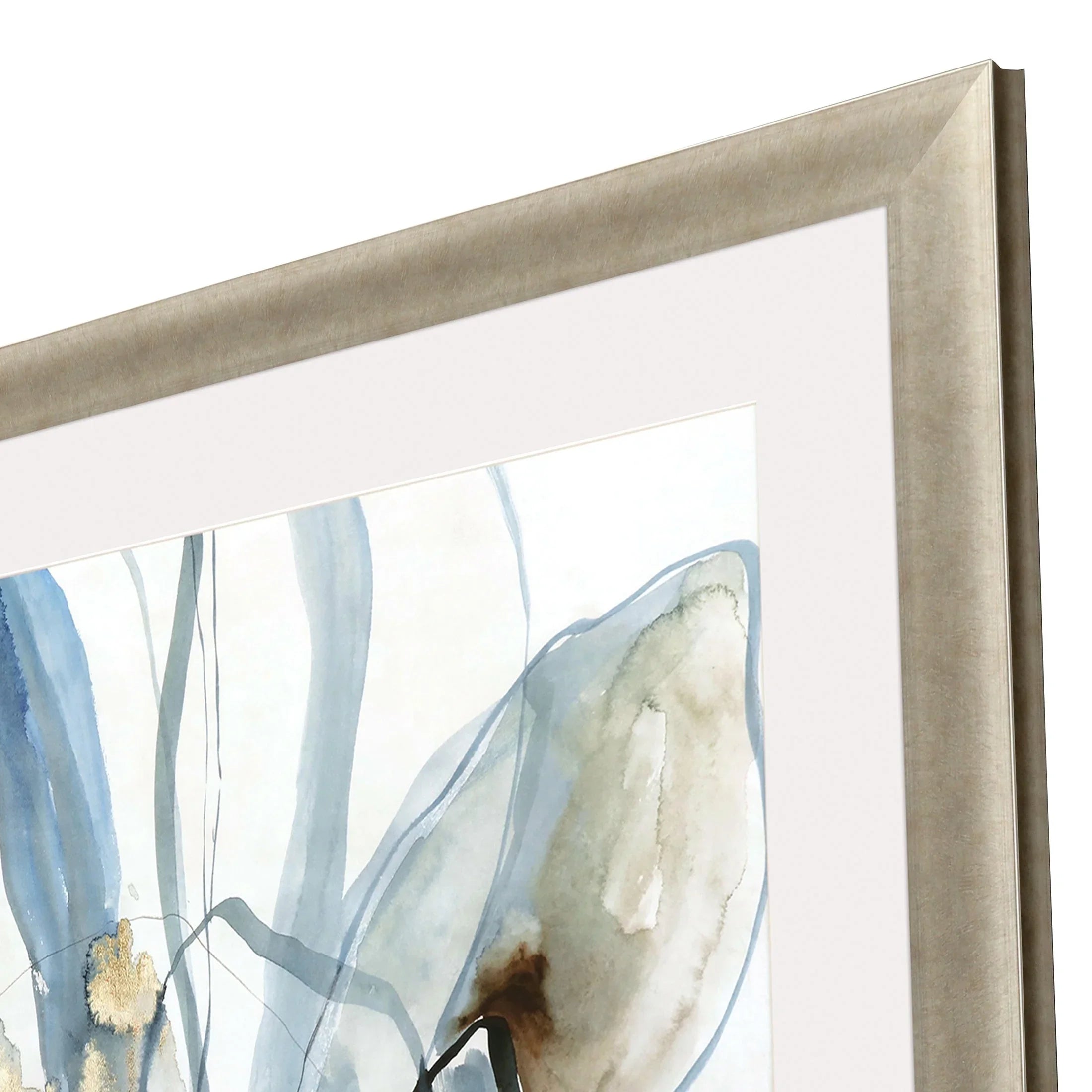 Refined Hand Assembled Blue Canvas Art