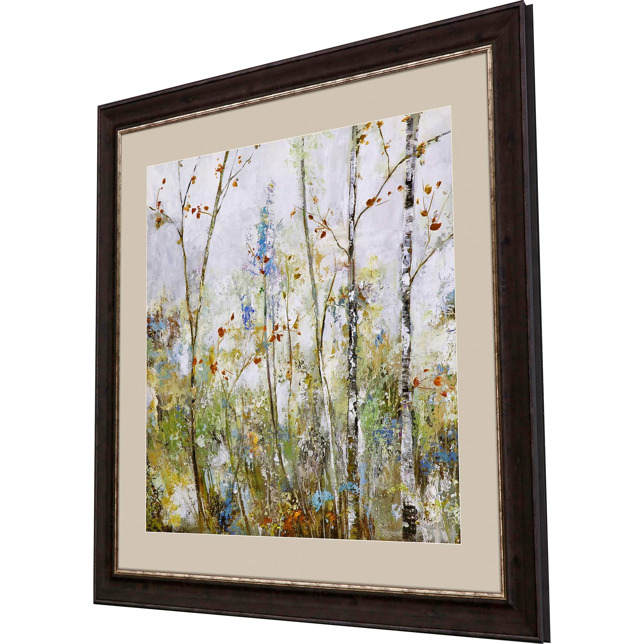 Birch Forest Green Canvas Art