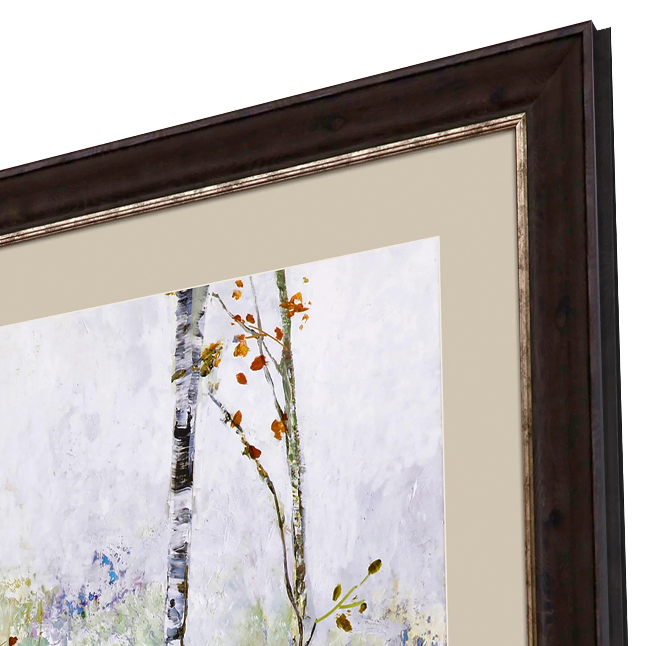 Birch Forest Green Canvas Art