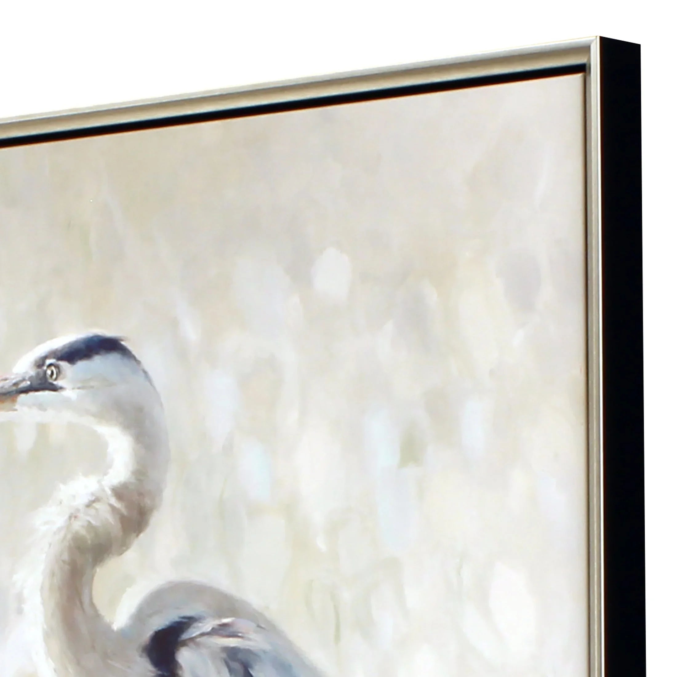 Great Blue Heron Hand Assembled Canvas Art