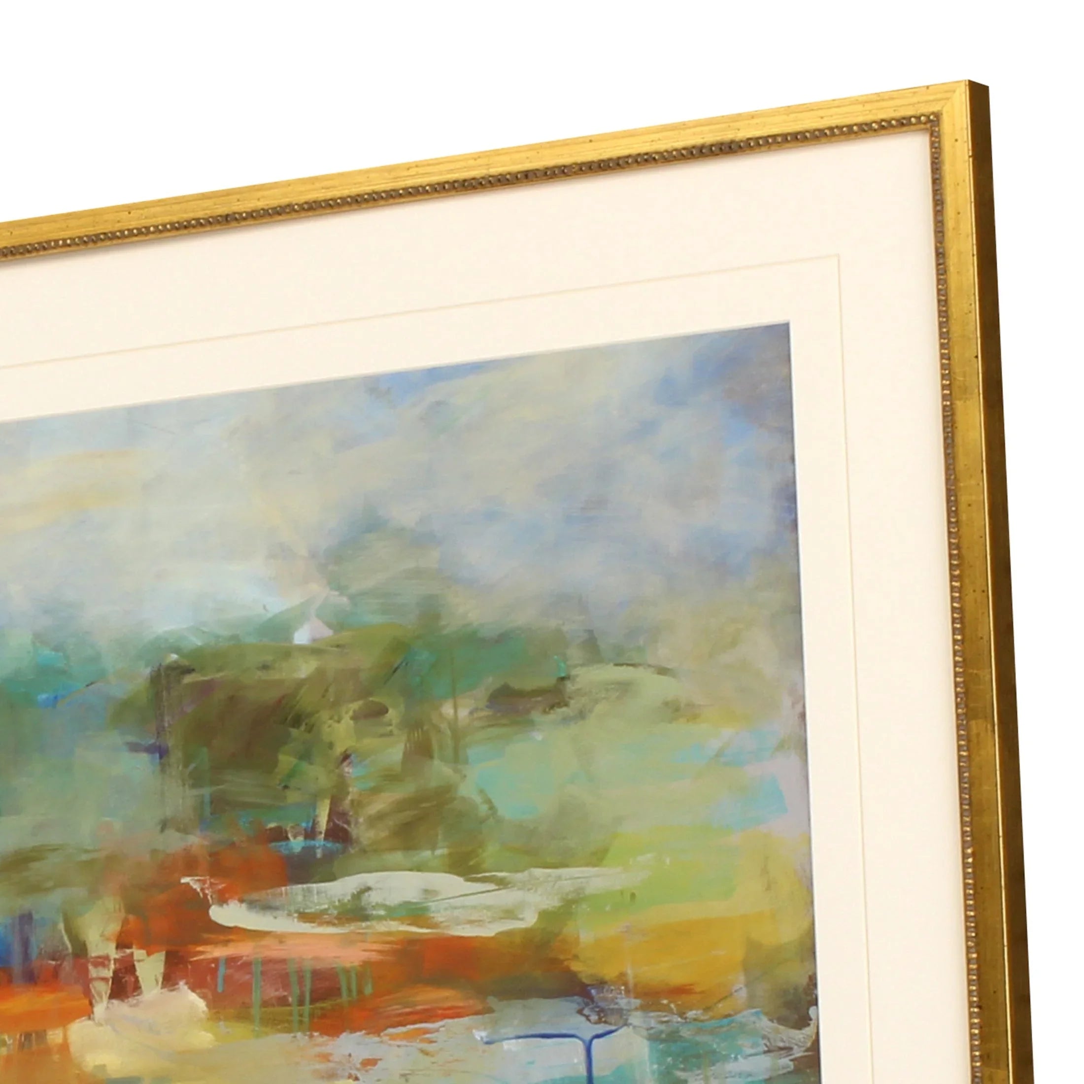 Mist Wood Frame Blue Canvas Art 2PC