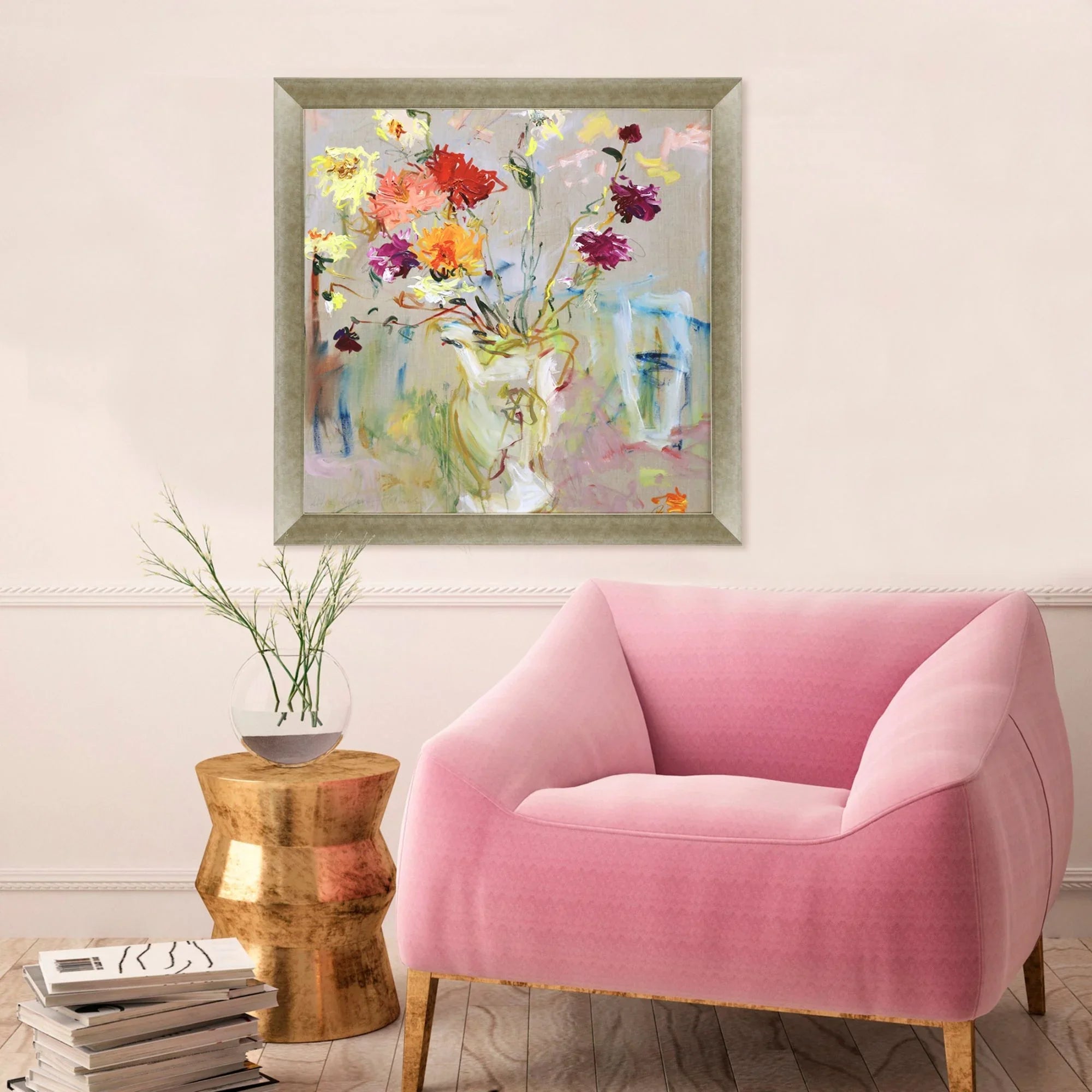 A Jug of Dahlias Multi Canvas Art