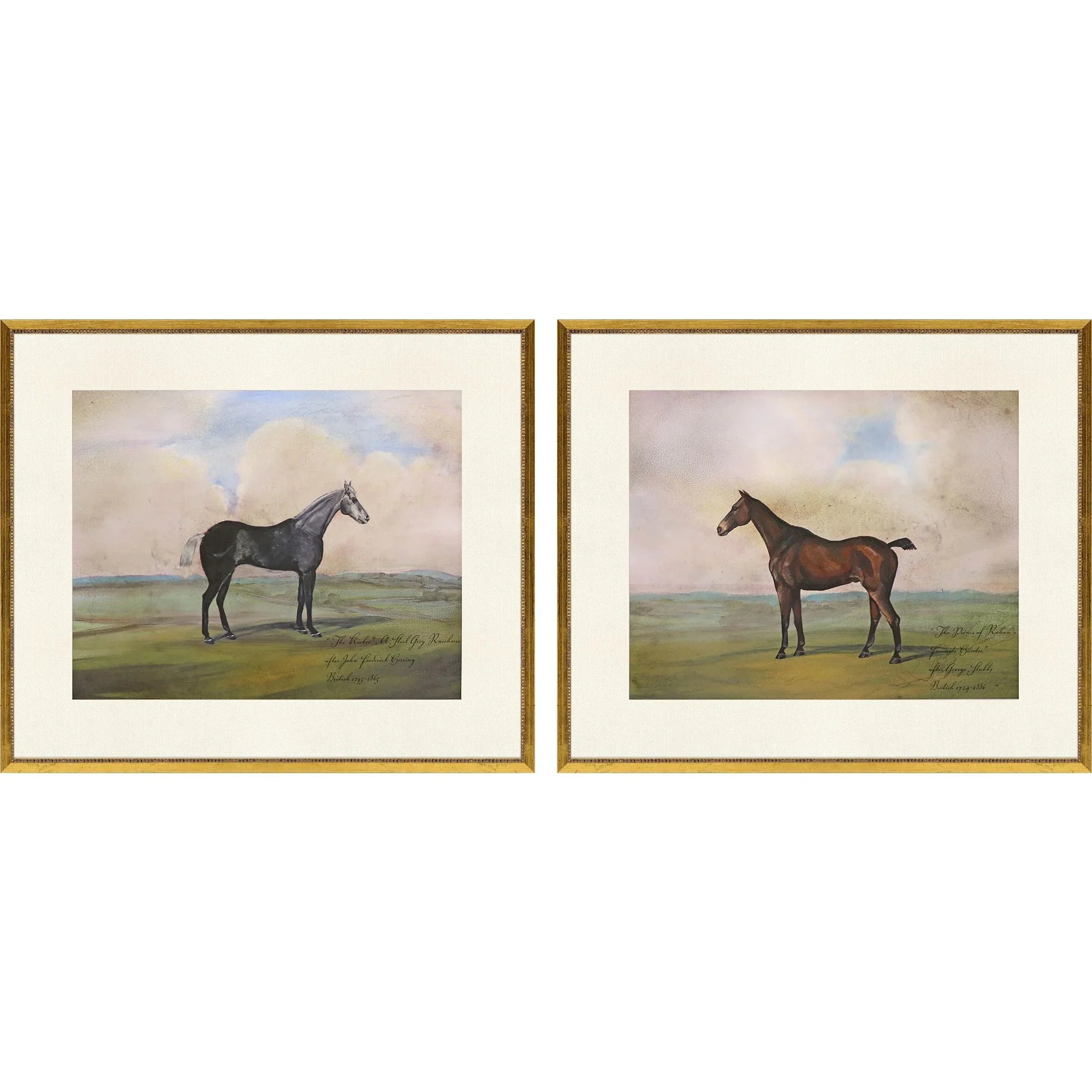 Equestrian Wood Frame Multi Canvas Art 2PC