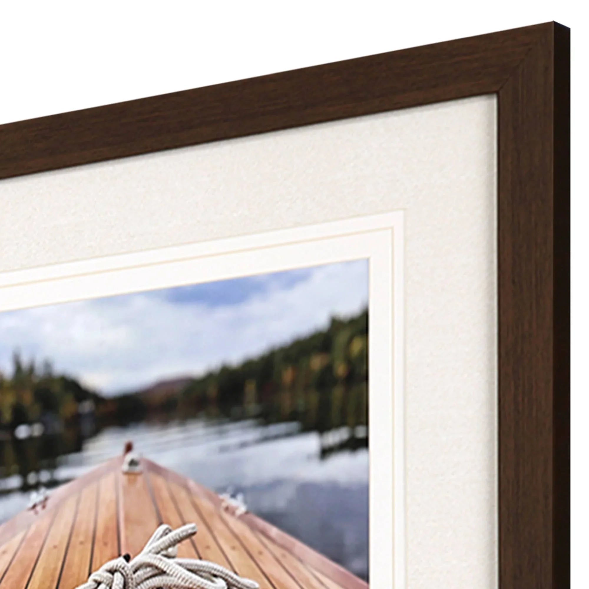 Peaceful Lake Brown Canvas Art 4PC
