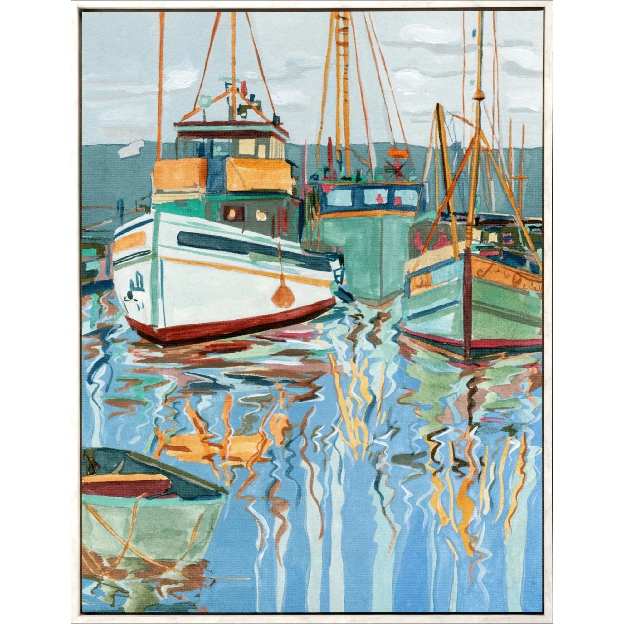 Close to Shore Blue Canvas Art