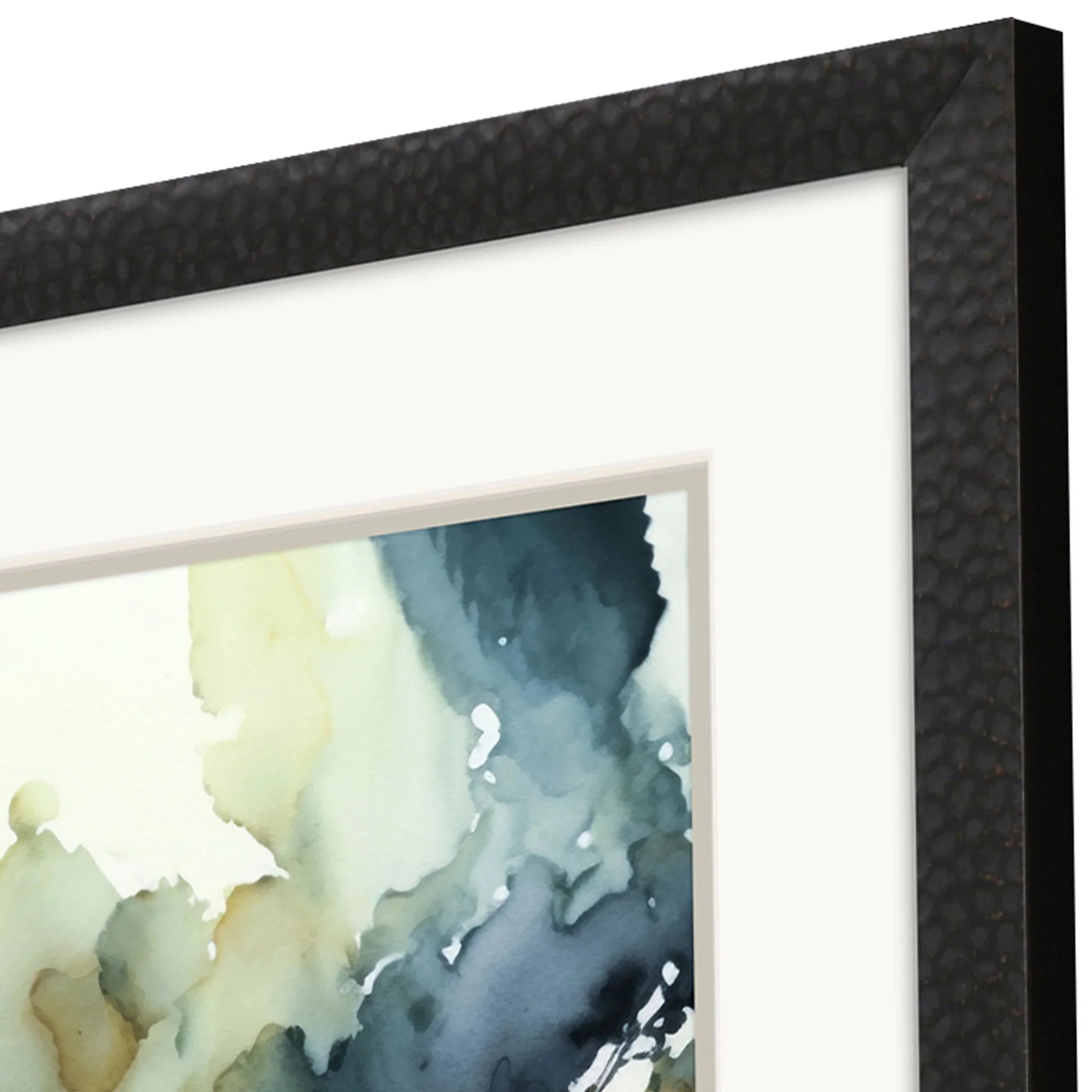 Whispers in the Wind Wood Frame Blue Canvas Art