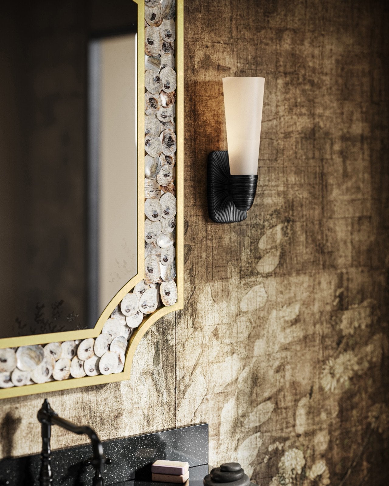 Bonaz Bath Cast Brass Wall Sconce