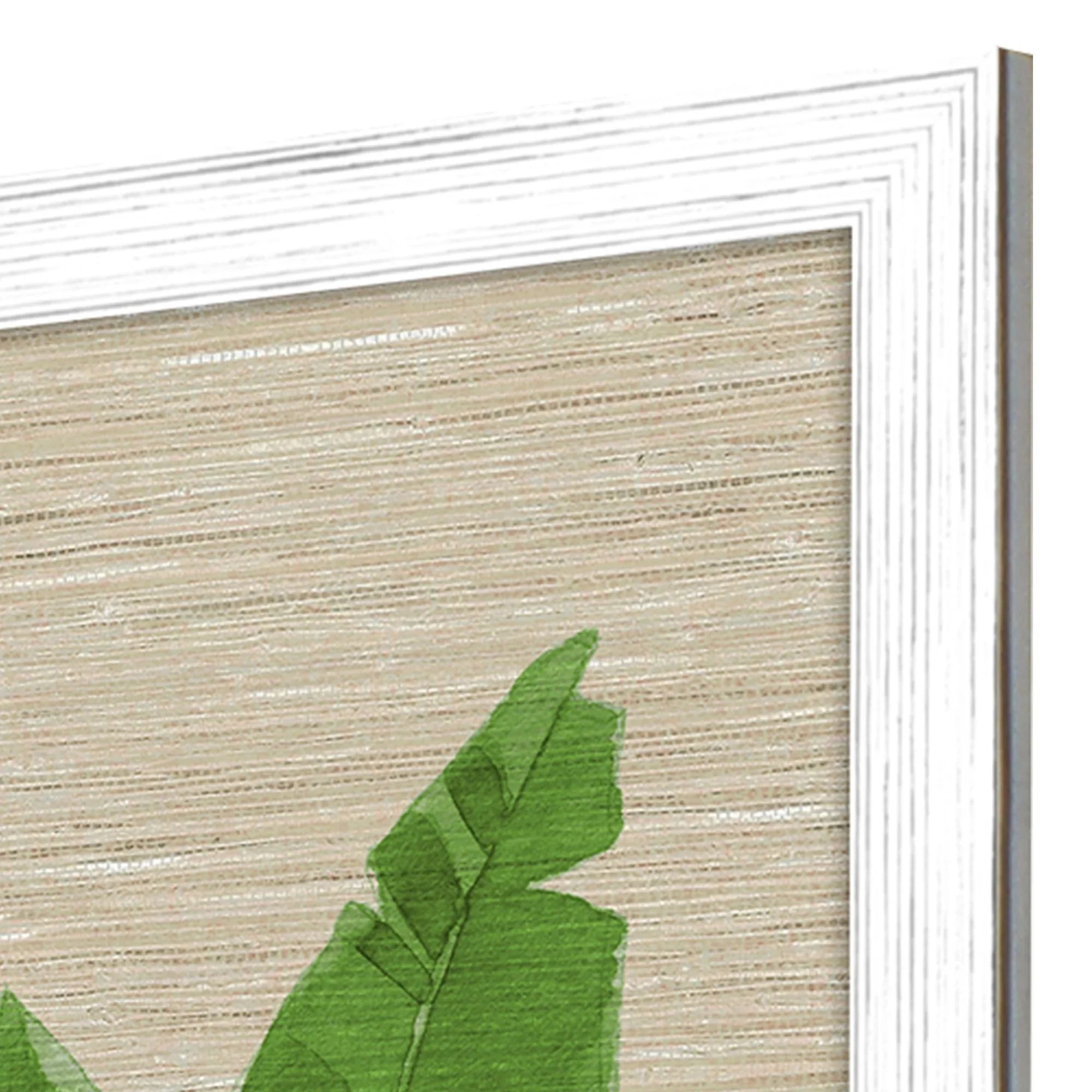 Palm Isle I Wood Frame Green Canvas Art 2PC