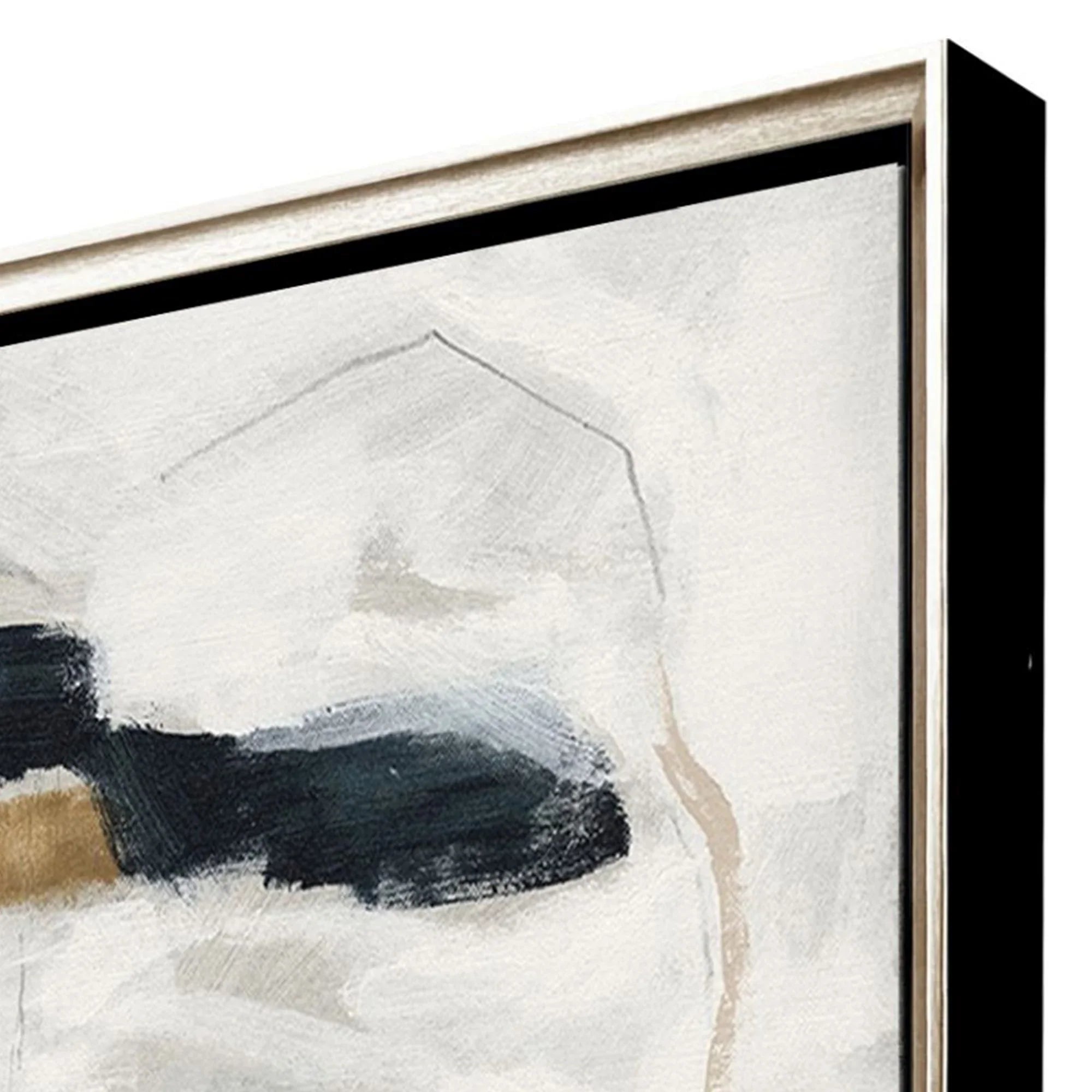 Abstract Silver Floater Frame Canvas Art
