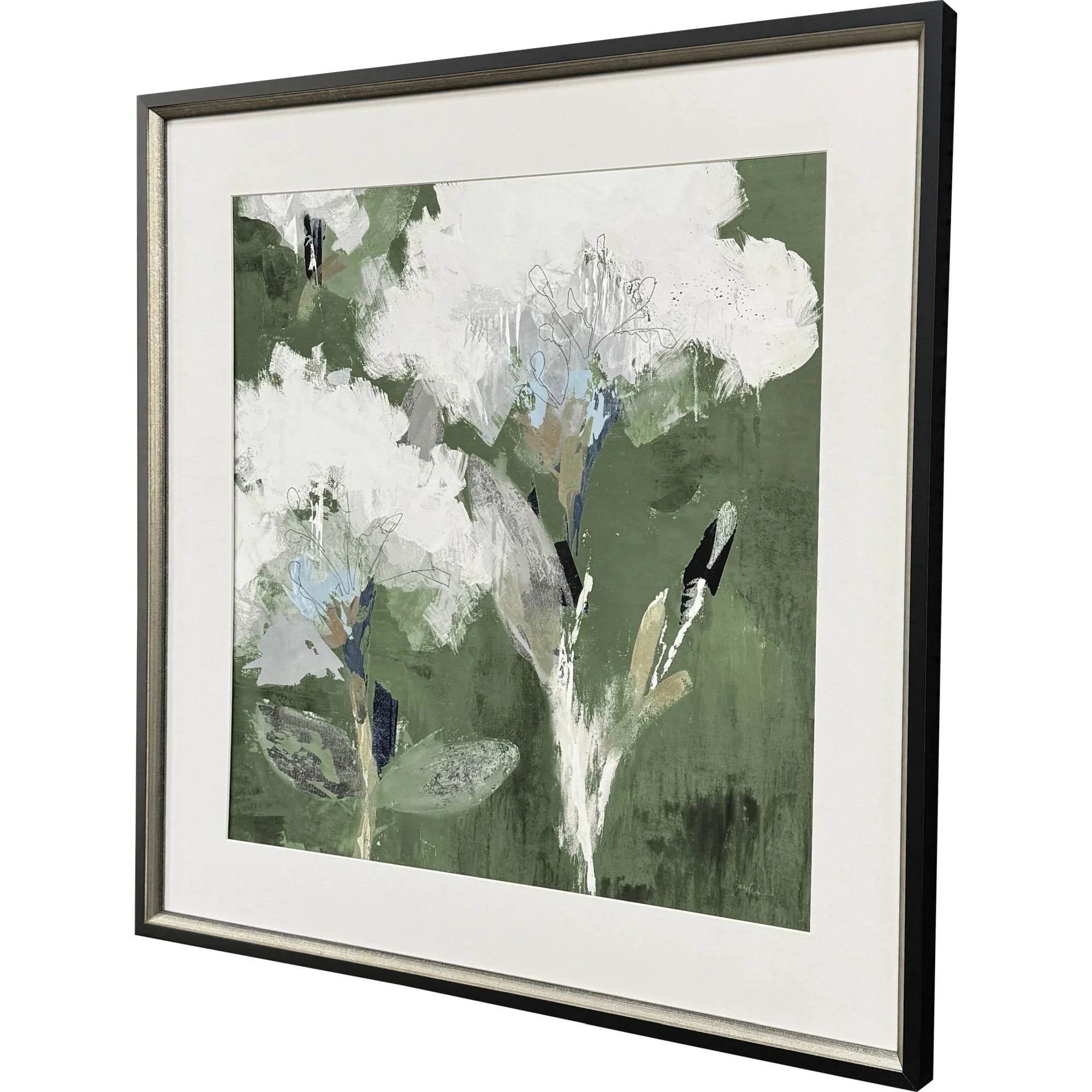 Starlight Wood Frame White Canvas Art