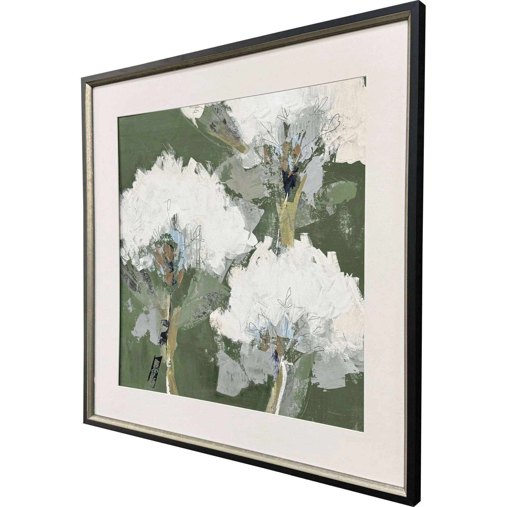 Starlight Wood Frame White Canvas Art