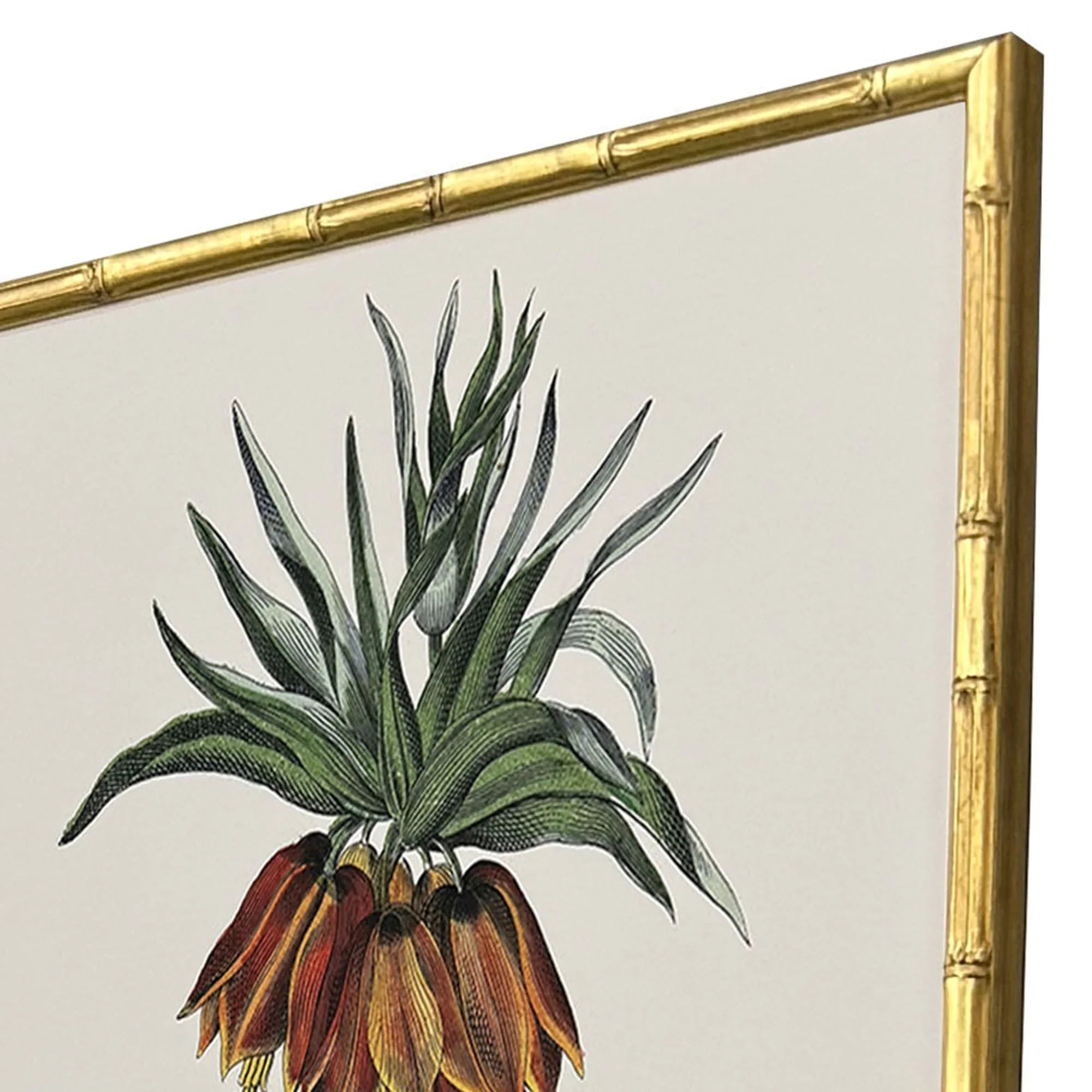 Contemporary Palm I Wood Frame Canvas Art 4PC