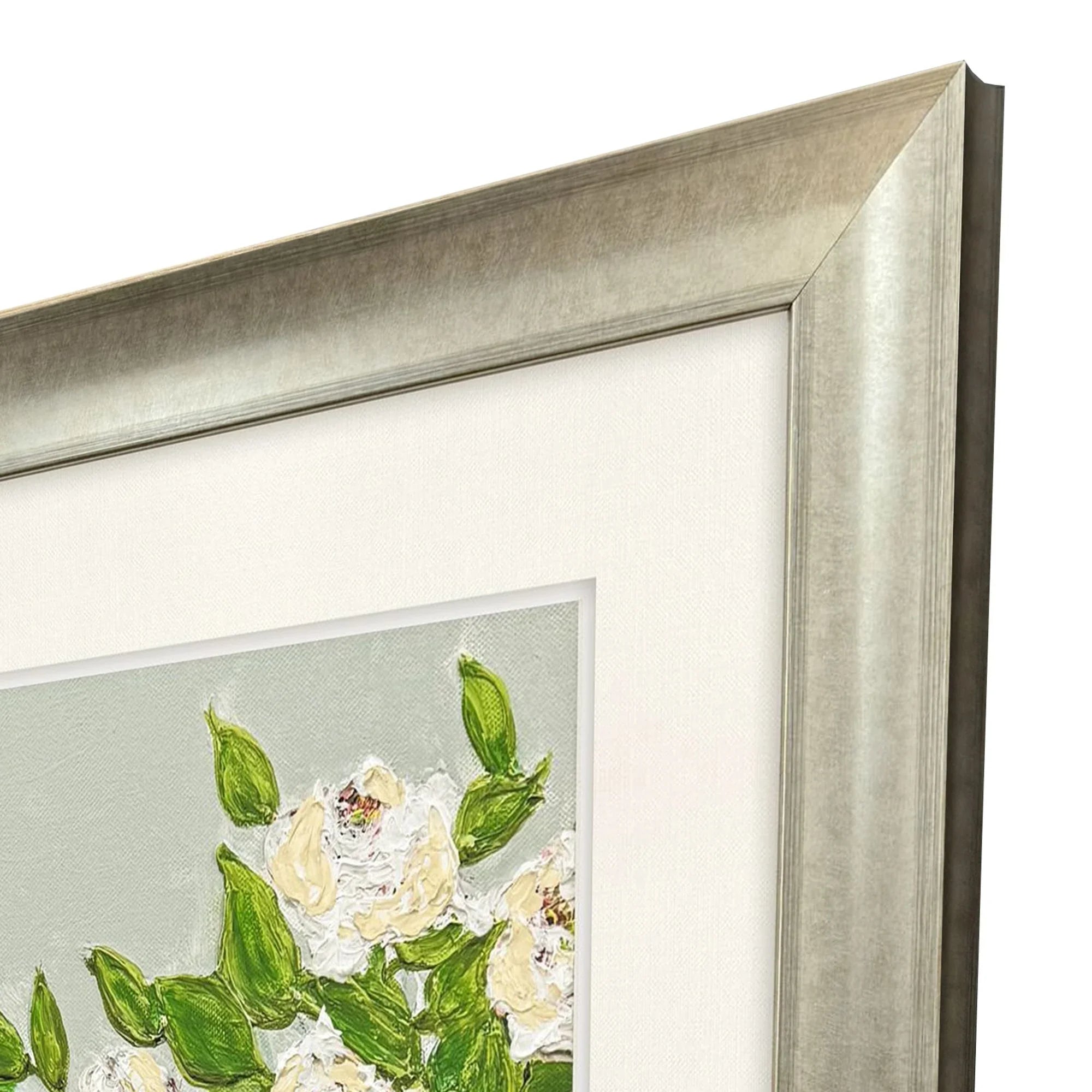 Floral Balance Blue Canvas Art