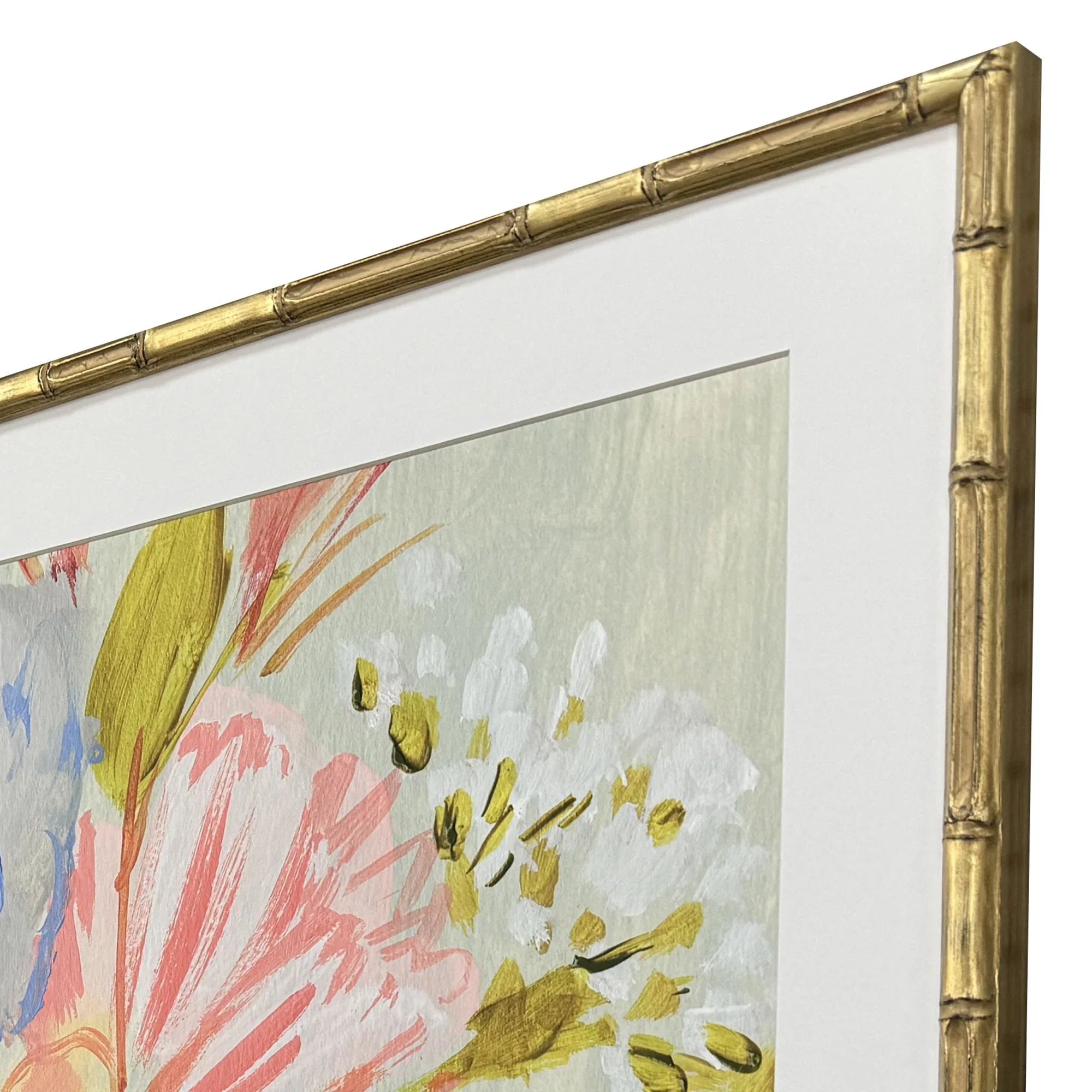 Bright Florist Wood Frame Pink Canvas Art 2PC