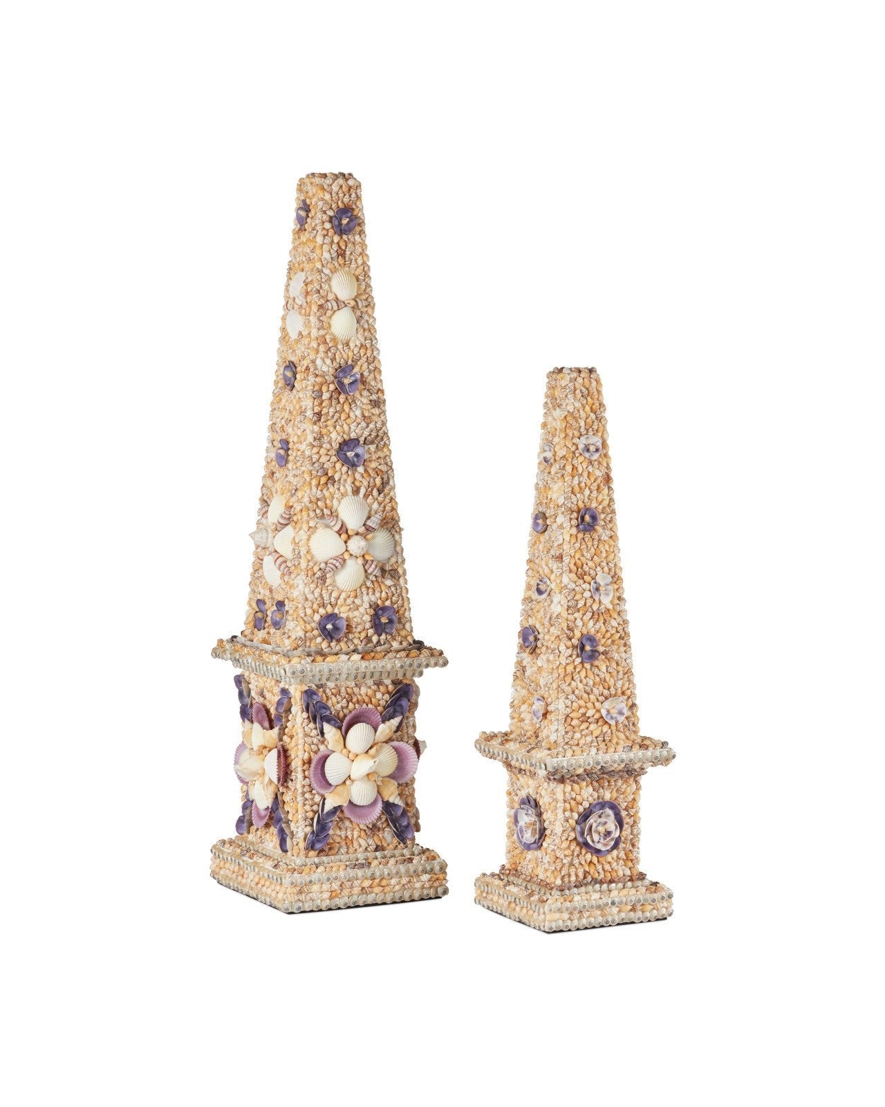 Coquillage Short Obelisk Decorative Sculpture